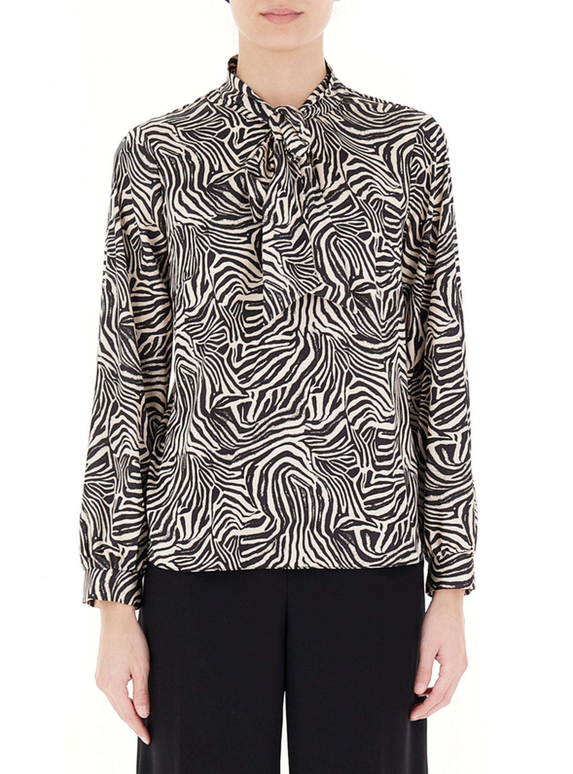 Blusa maniche lunghe NERO XL