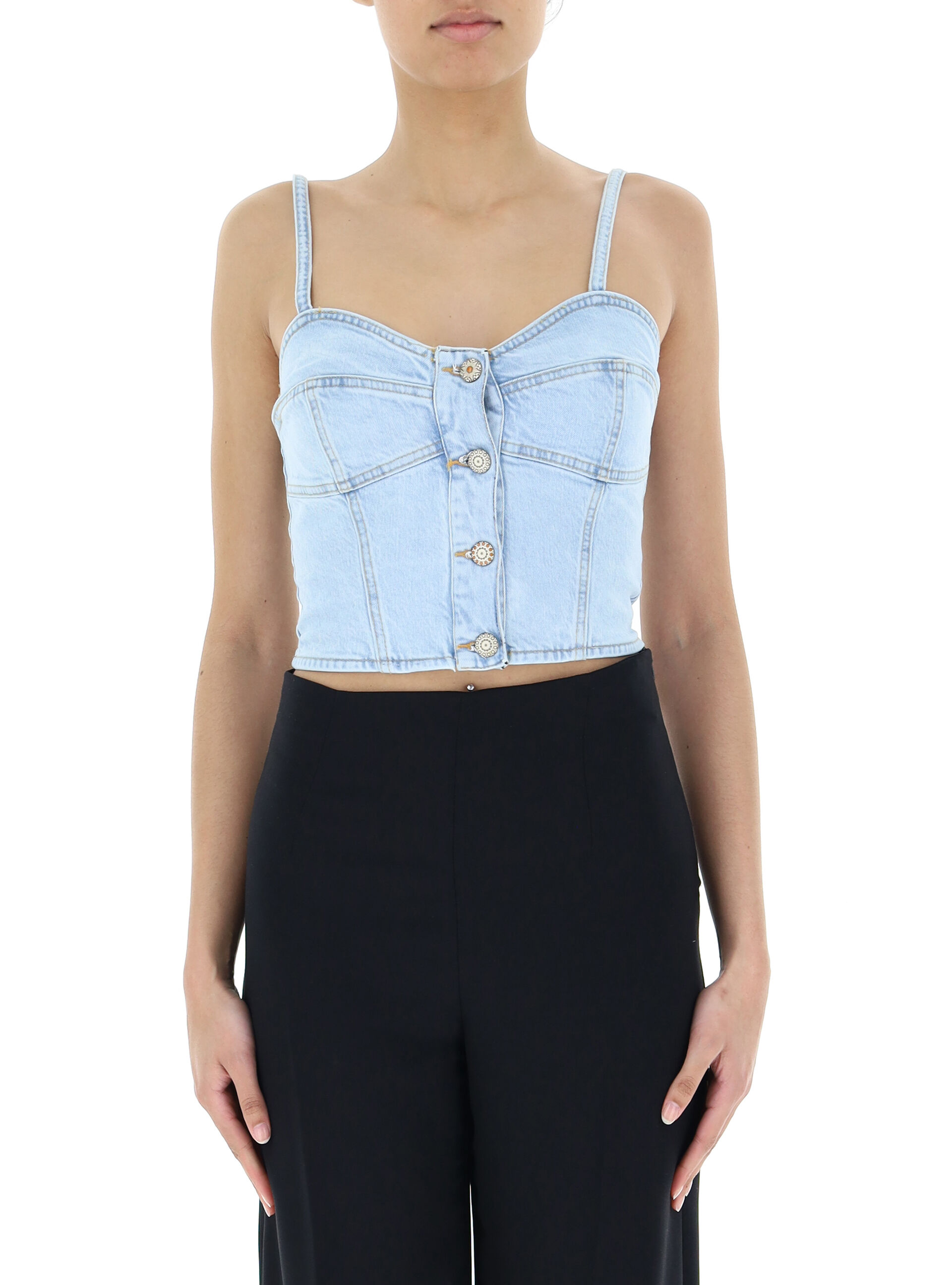VICOLO Top in jeans AZZURRO