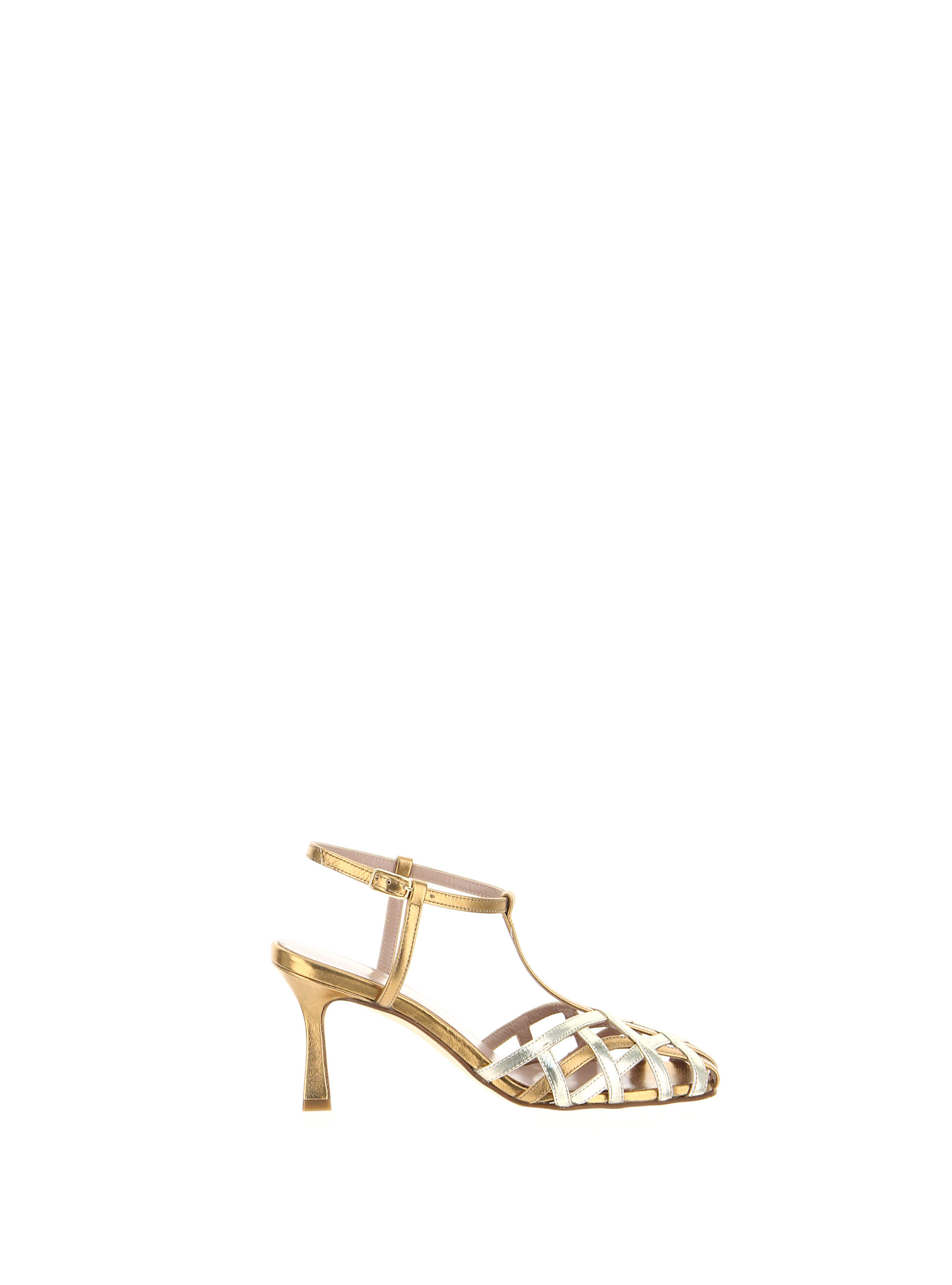 CHEVILLE Sandali in pelle MARRONE
