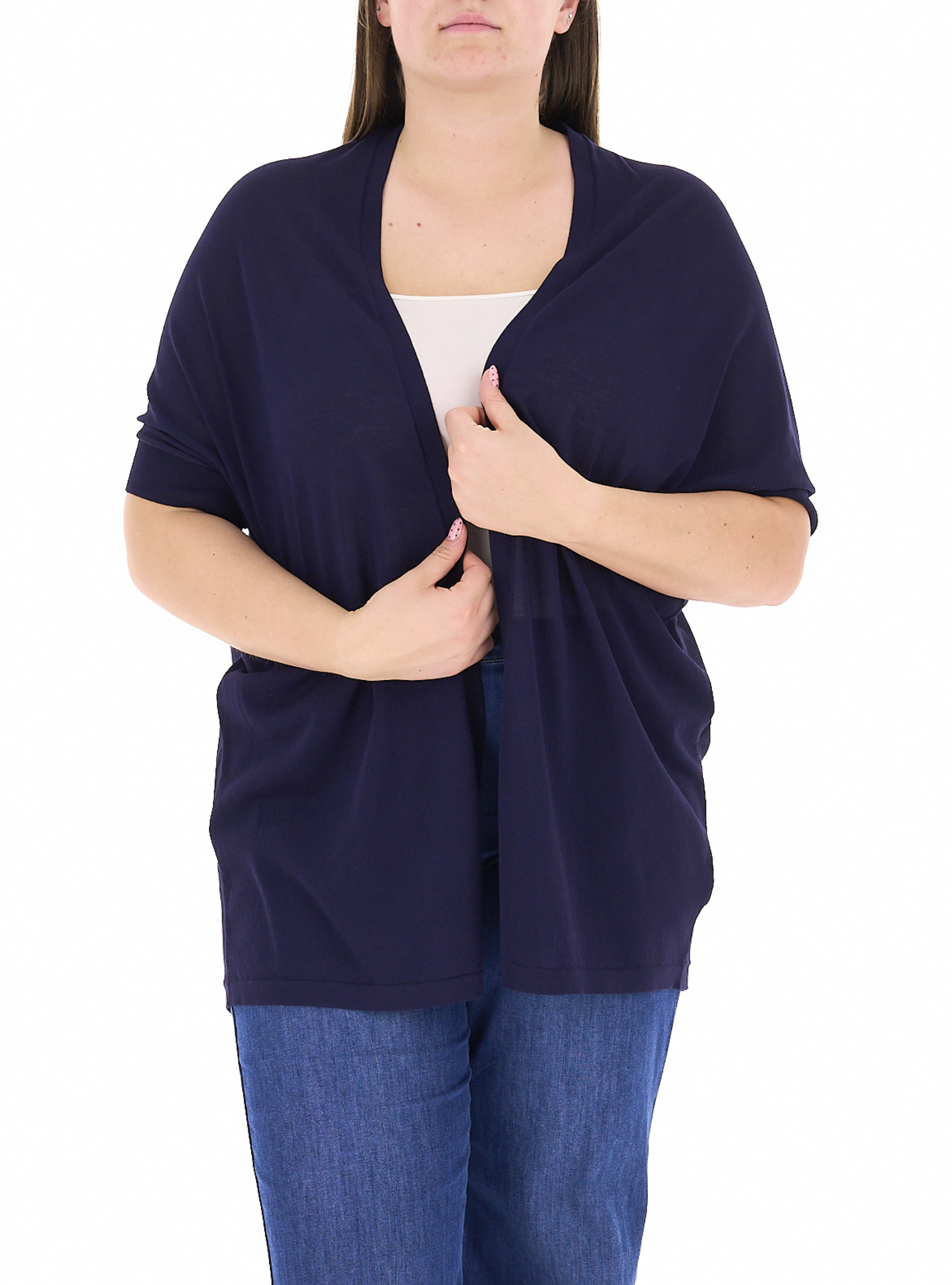Cardigan in viscosa BLU NAVY 02