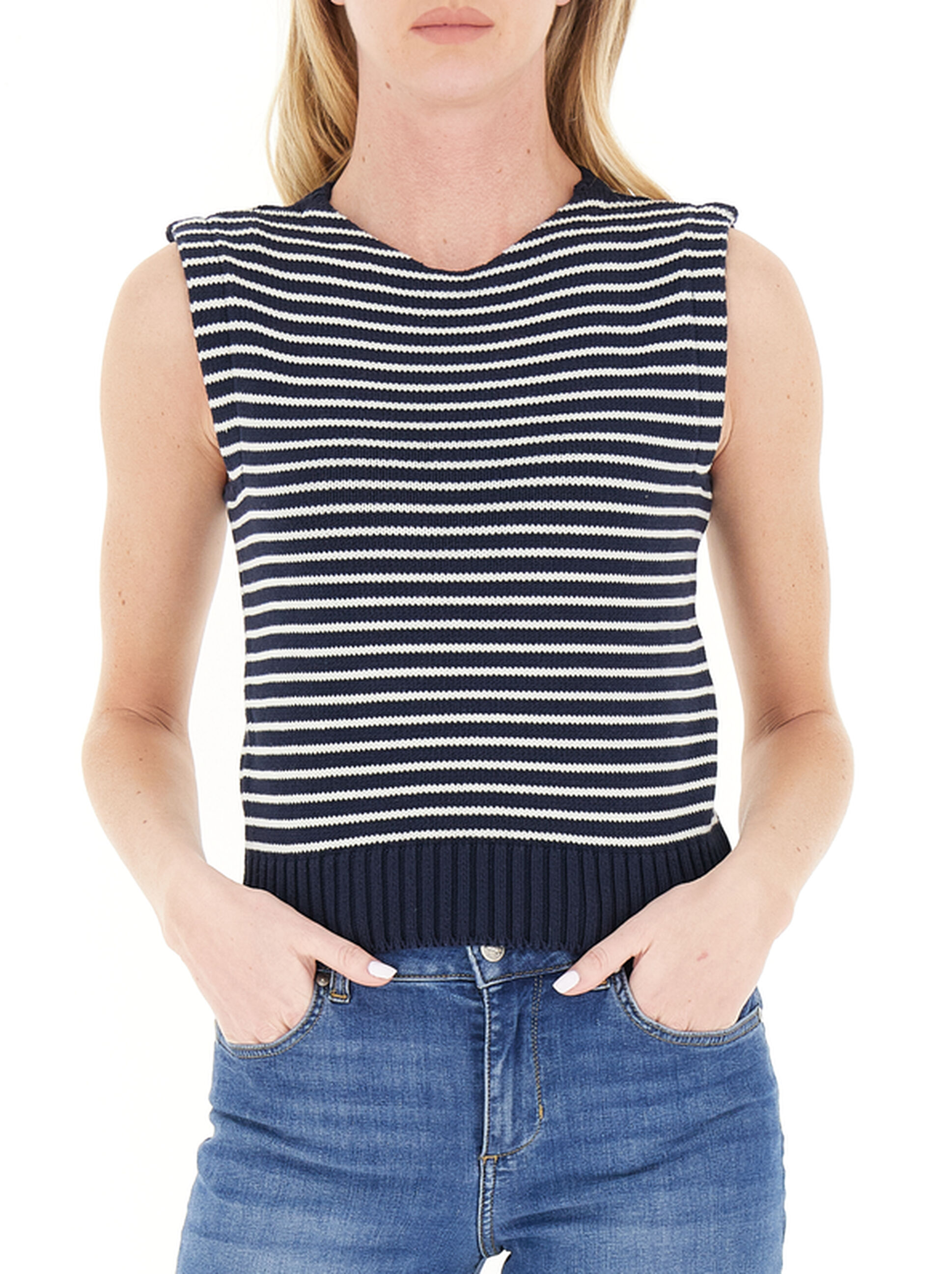 Top in maglia BLU NAVY L
