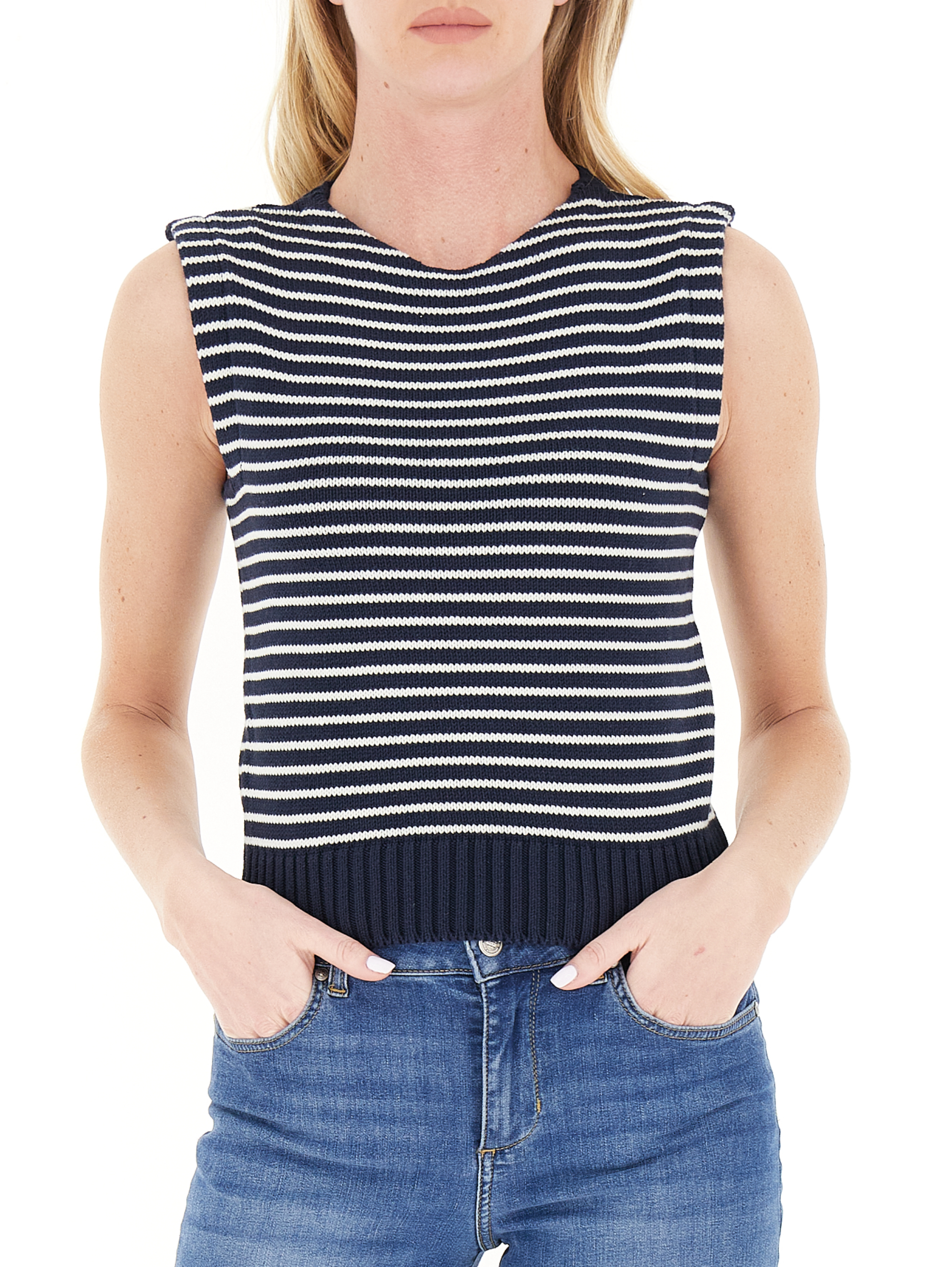 Top in maglia BLU NAVY L