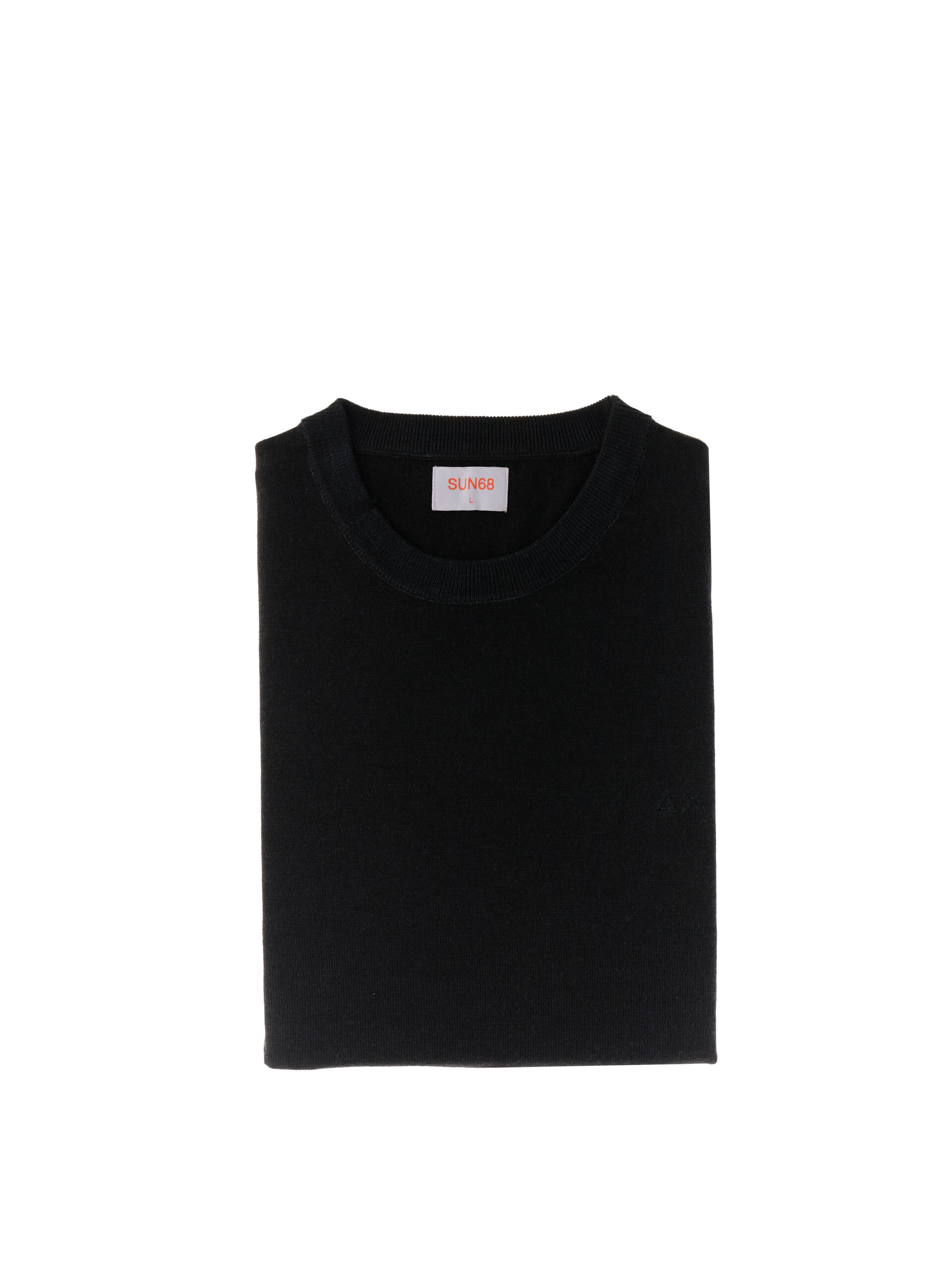 SUN68 Maglione lana merino NERO
