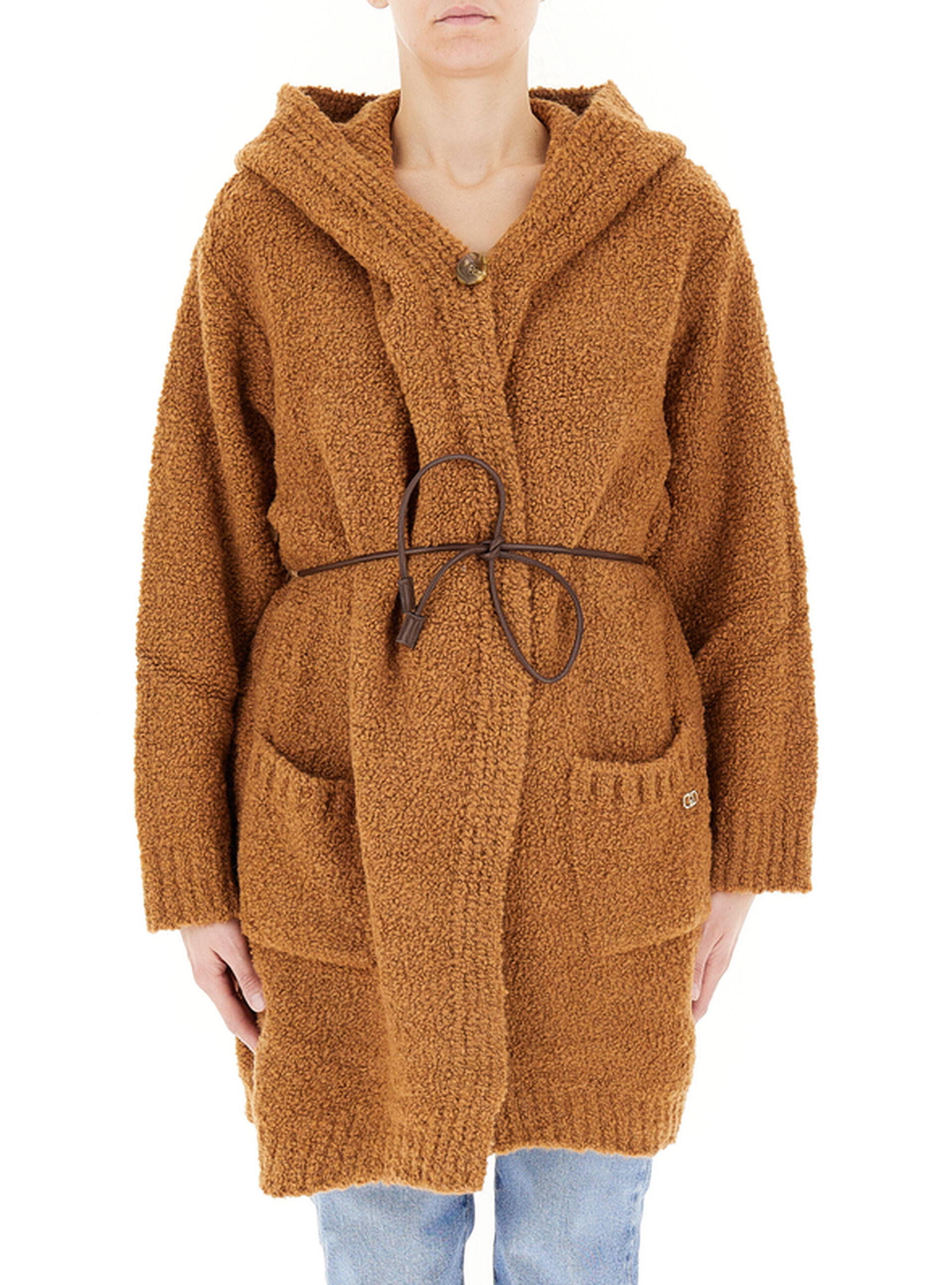 Cardigan con cappuccio LIU JEANS CAMMELLO S