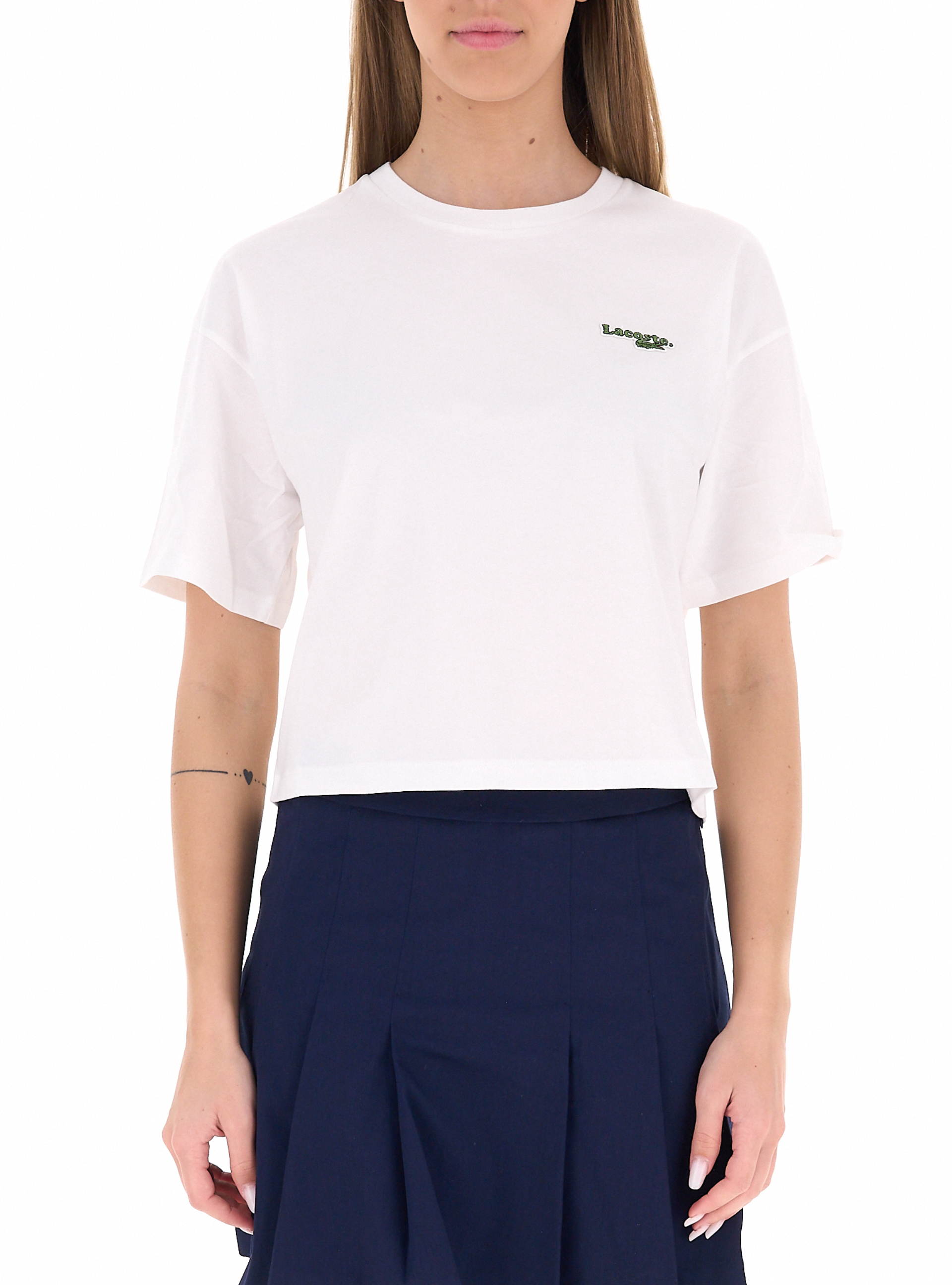 Lacoste T-shirt girocollo PANNA