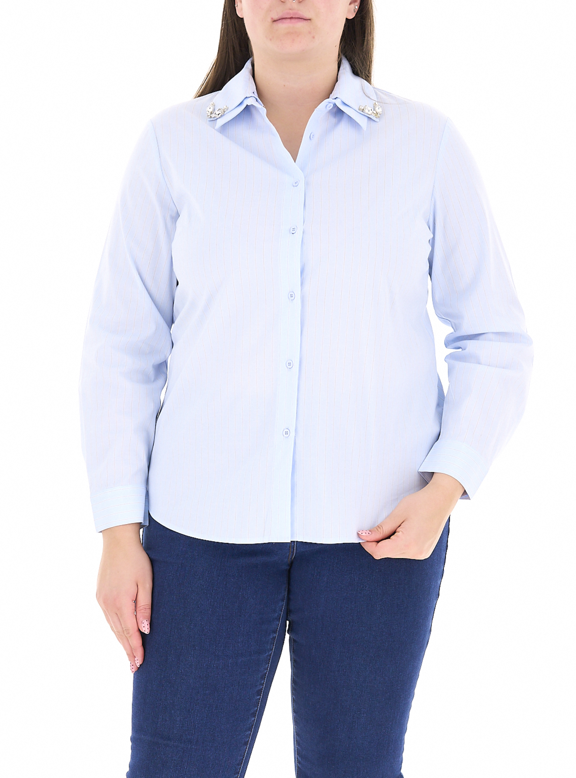 Camicia a righe AZZURRO OXFORD 41