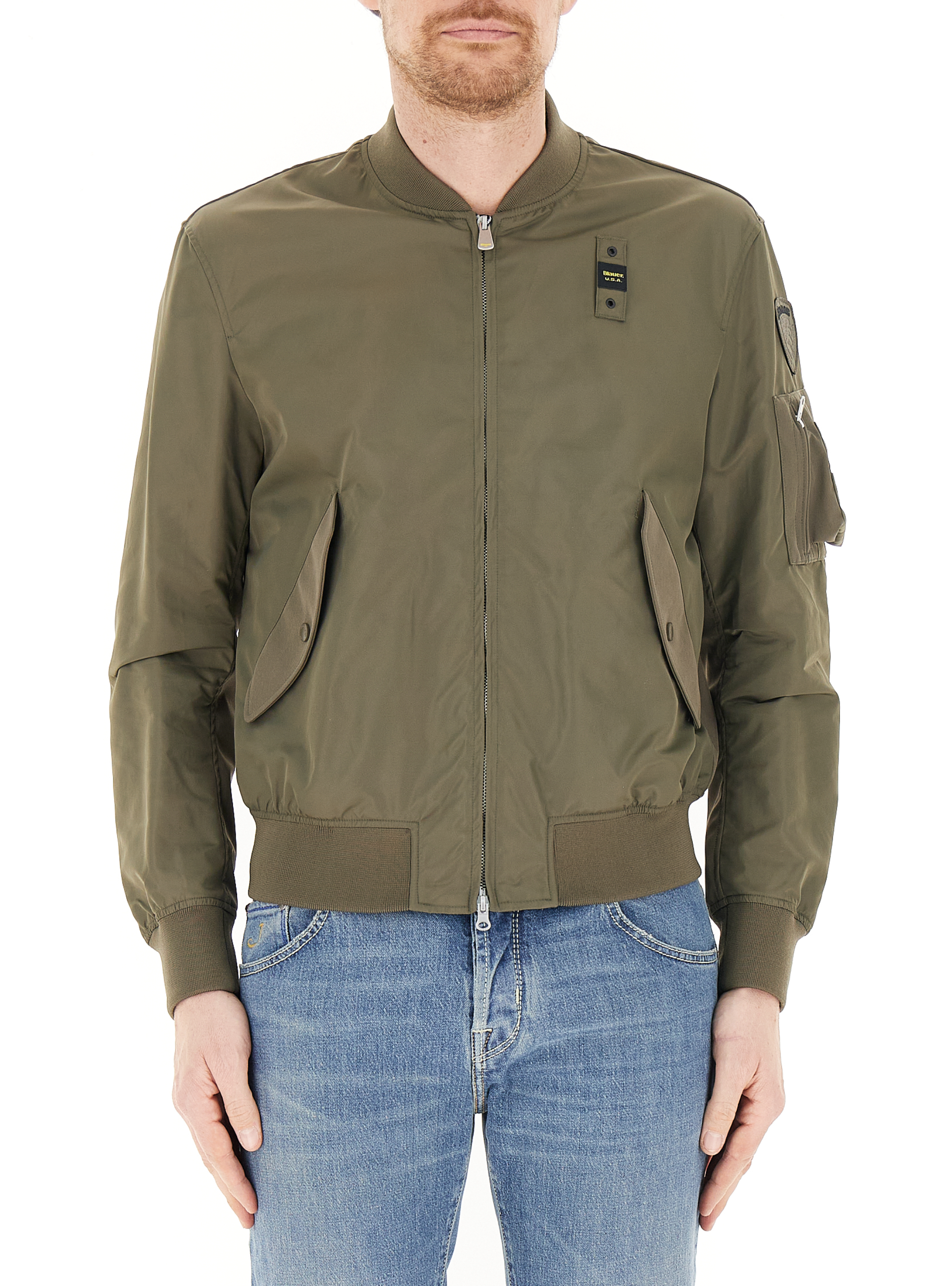 Blauer Bomber con zip VERDE OLIVA