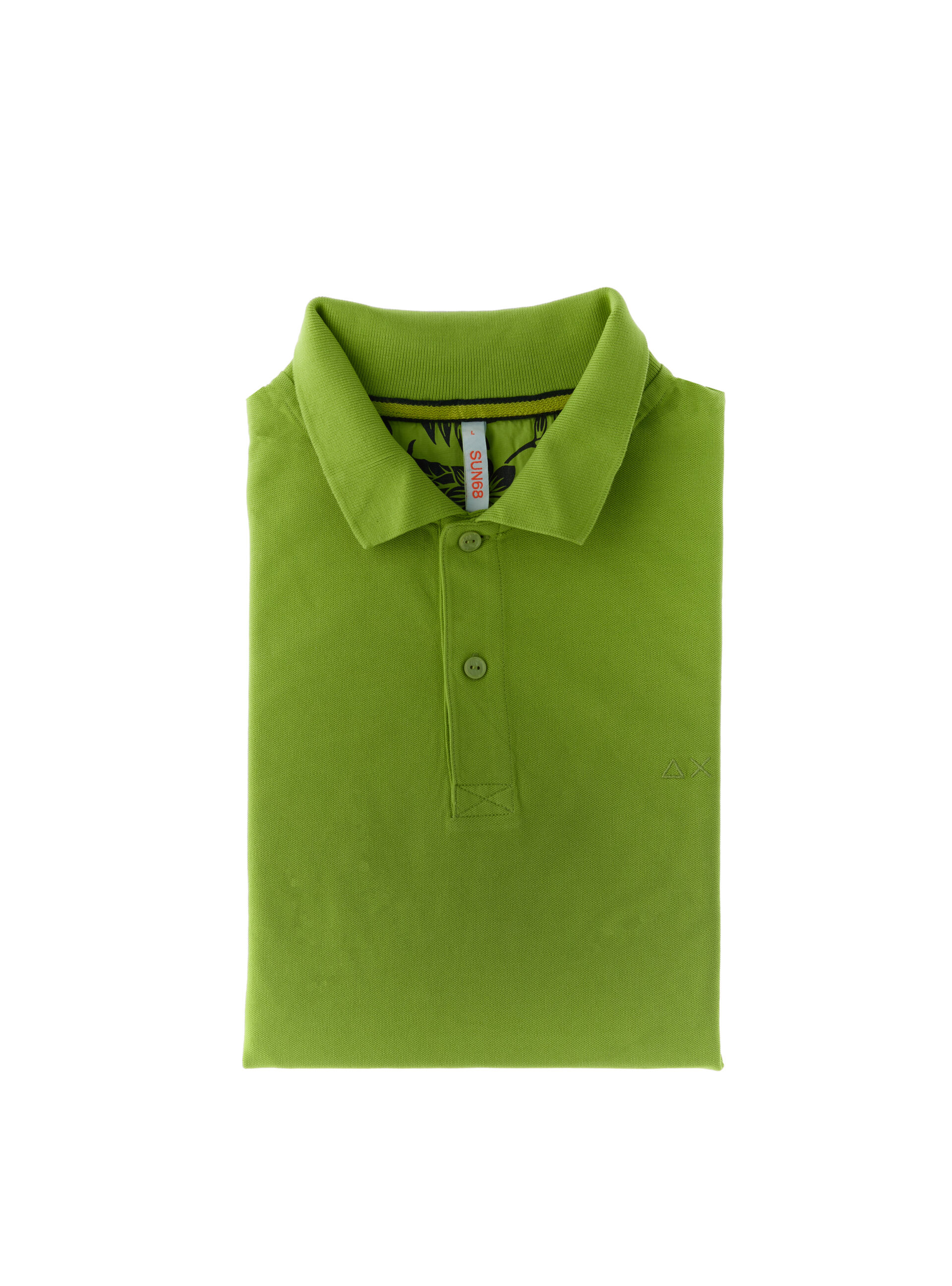 SUN68 Polo in piqué VERDE LIME