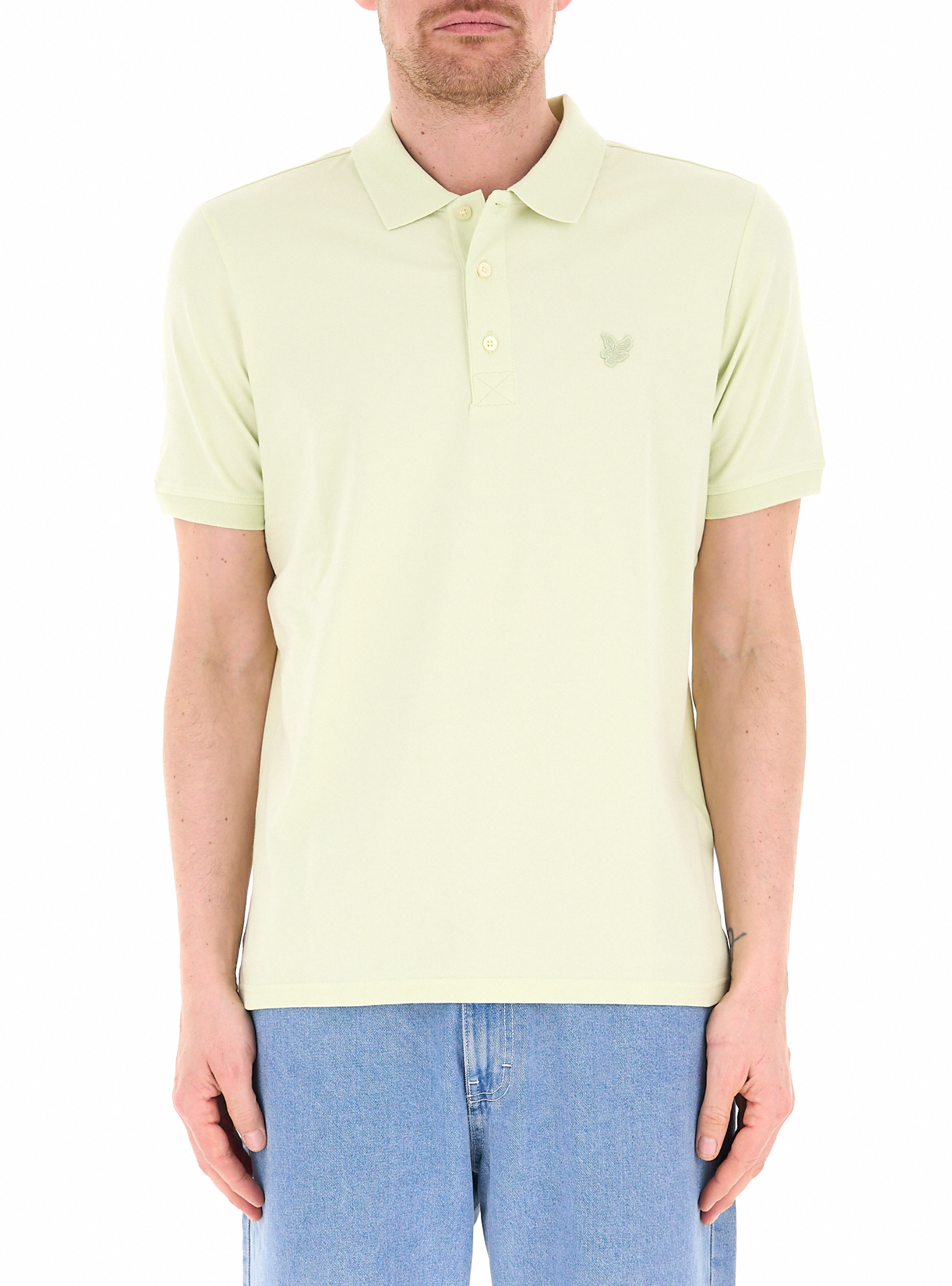 Polo in cotone VERDE CHIARO L