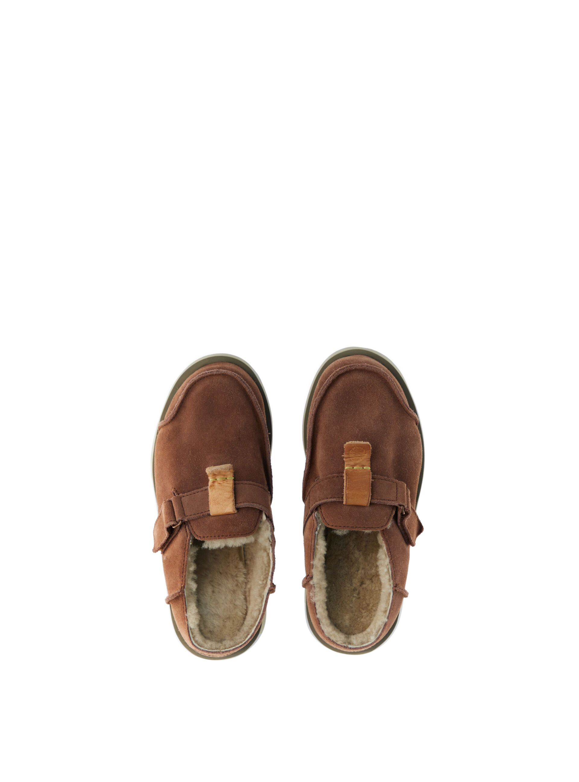 Pantofole pelle scamosciata MARRONE 37