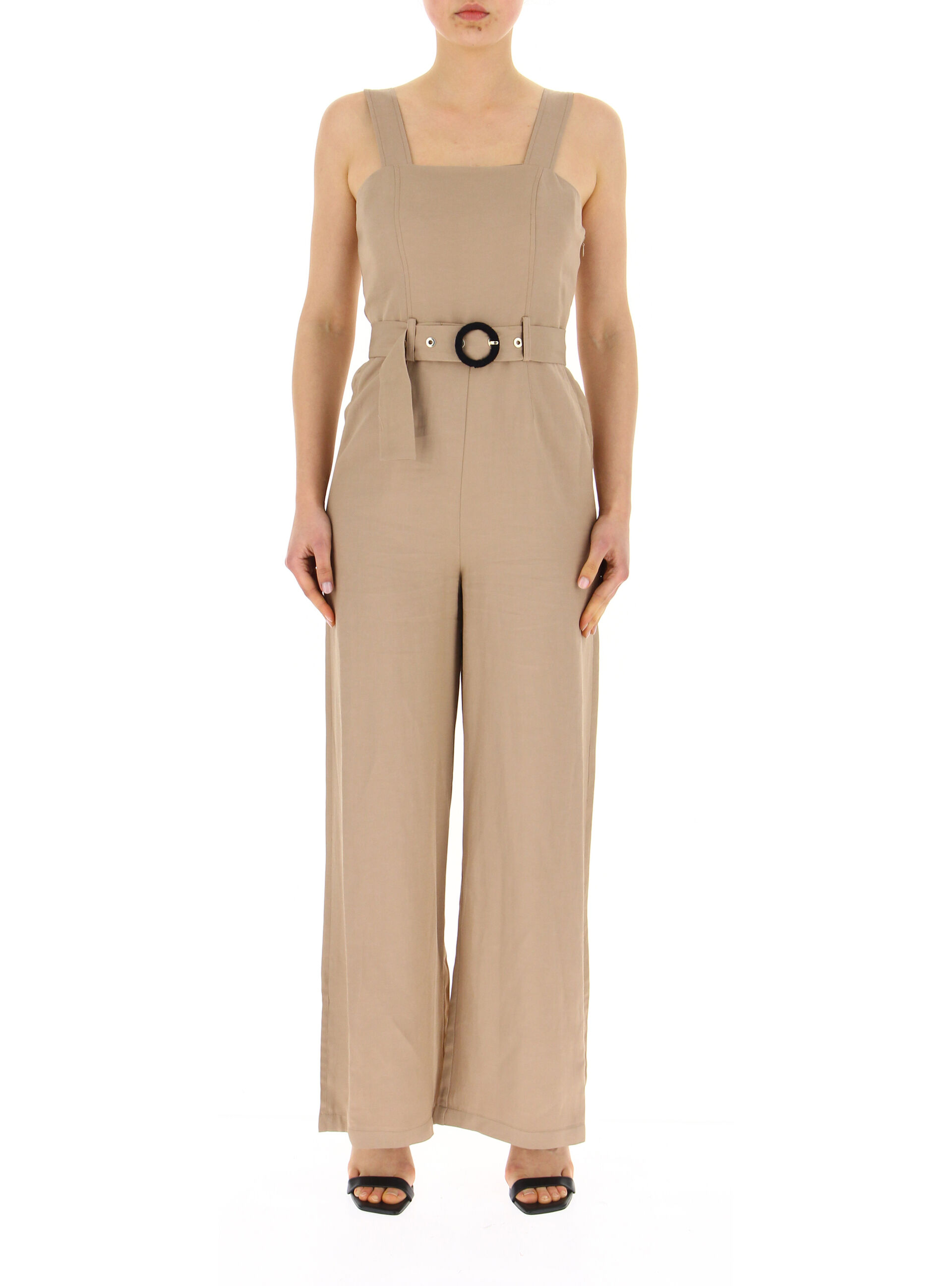 Jumpsuit in lino-viscosa BEIGE