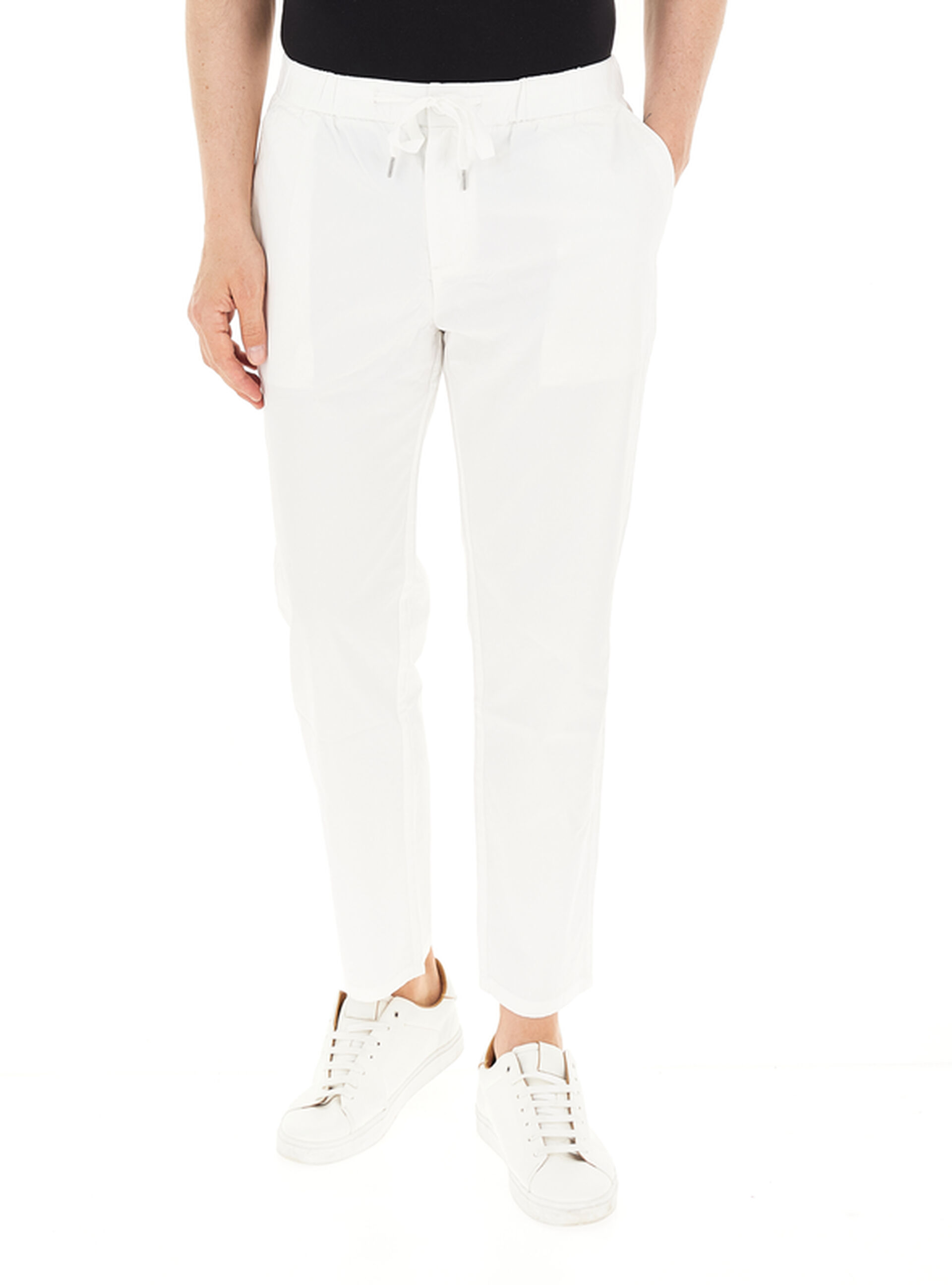 SUN68 Pantalone misto cotone PANNA