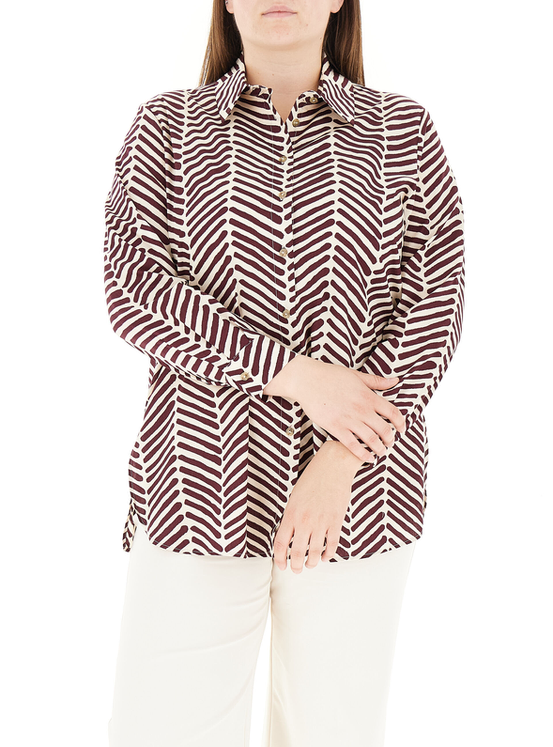 Camicia in cotone MARRONE