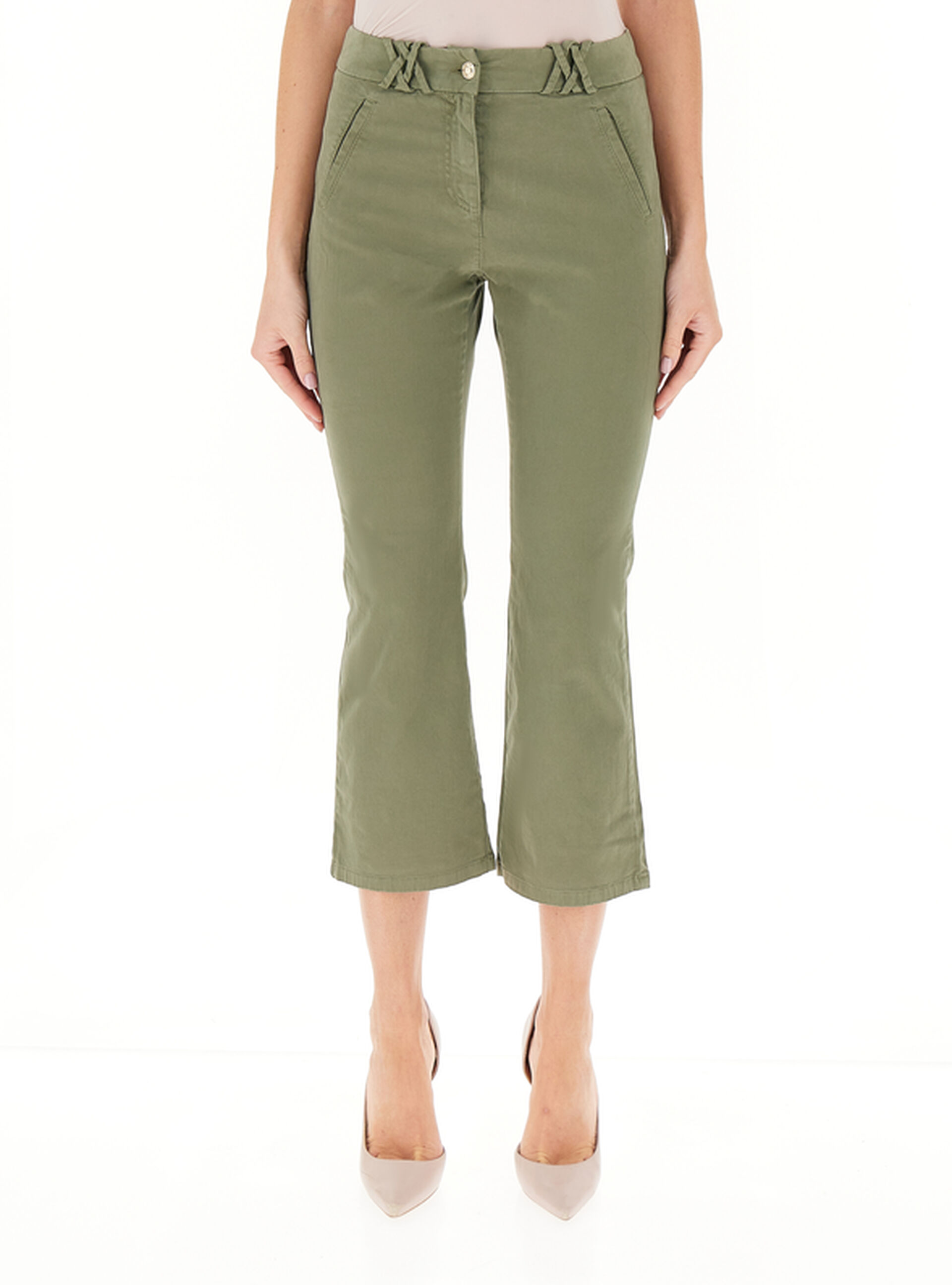 PENNYBLACK Pantalone flare VERDE