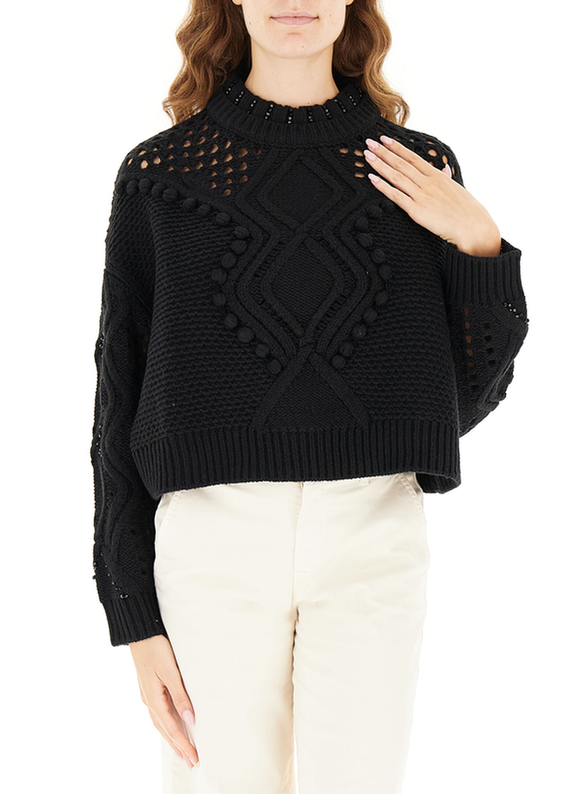 Maglione misto lana LIU JEANS NERO XS