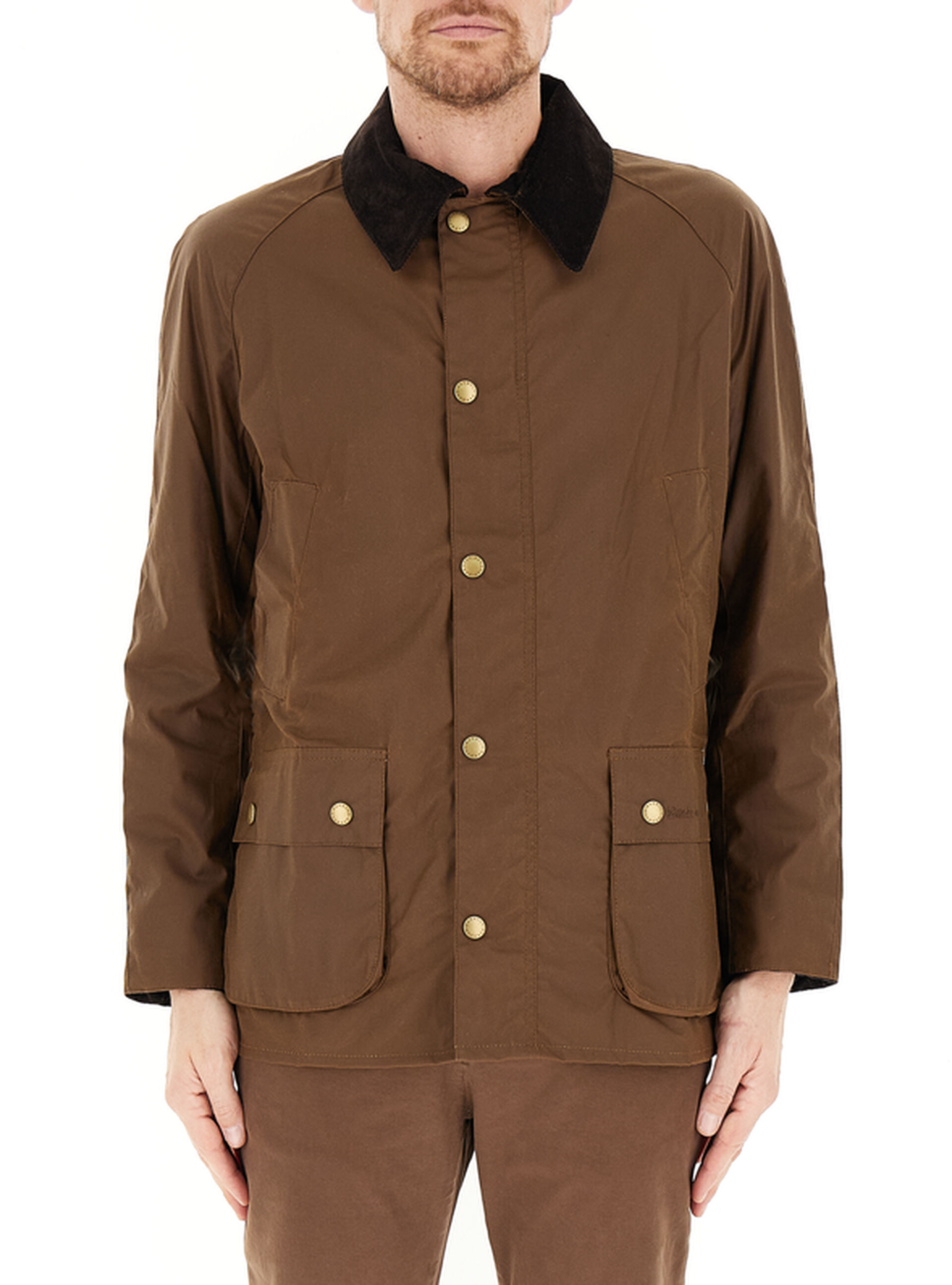Giacca cotone cerato MARRONE S