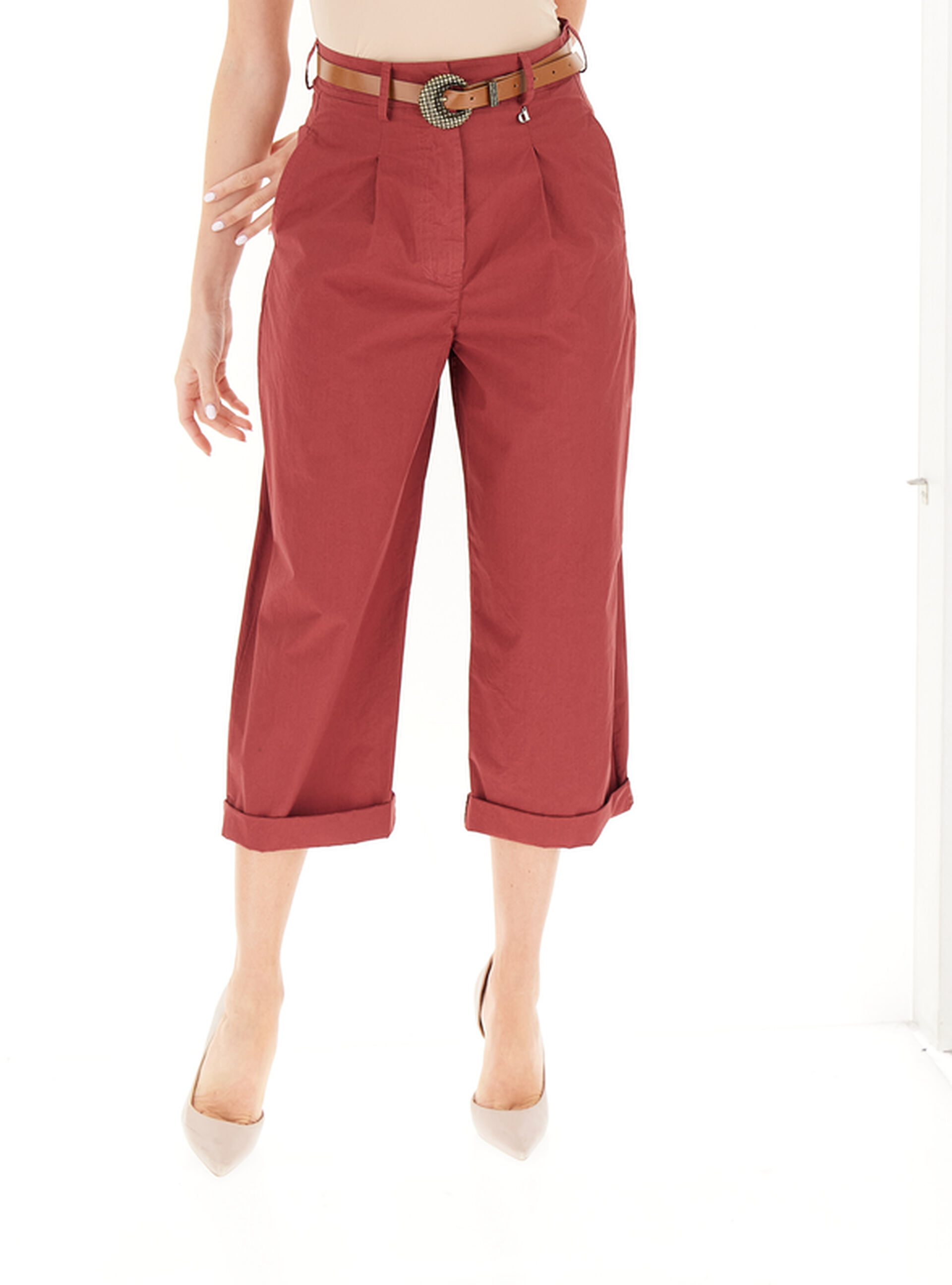 Dixie Pantalone cropped MATTONE