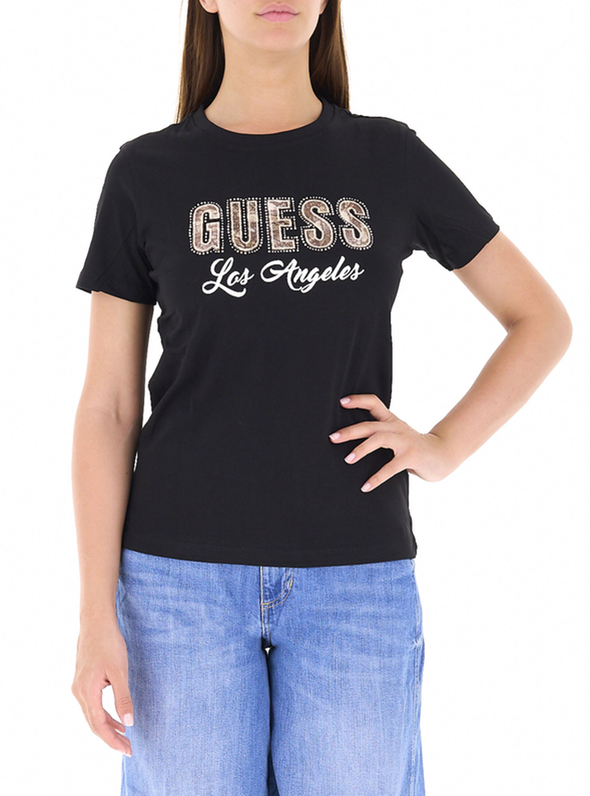 Guess T-shirt girocollo NERO L