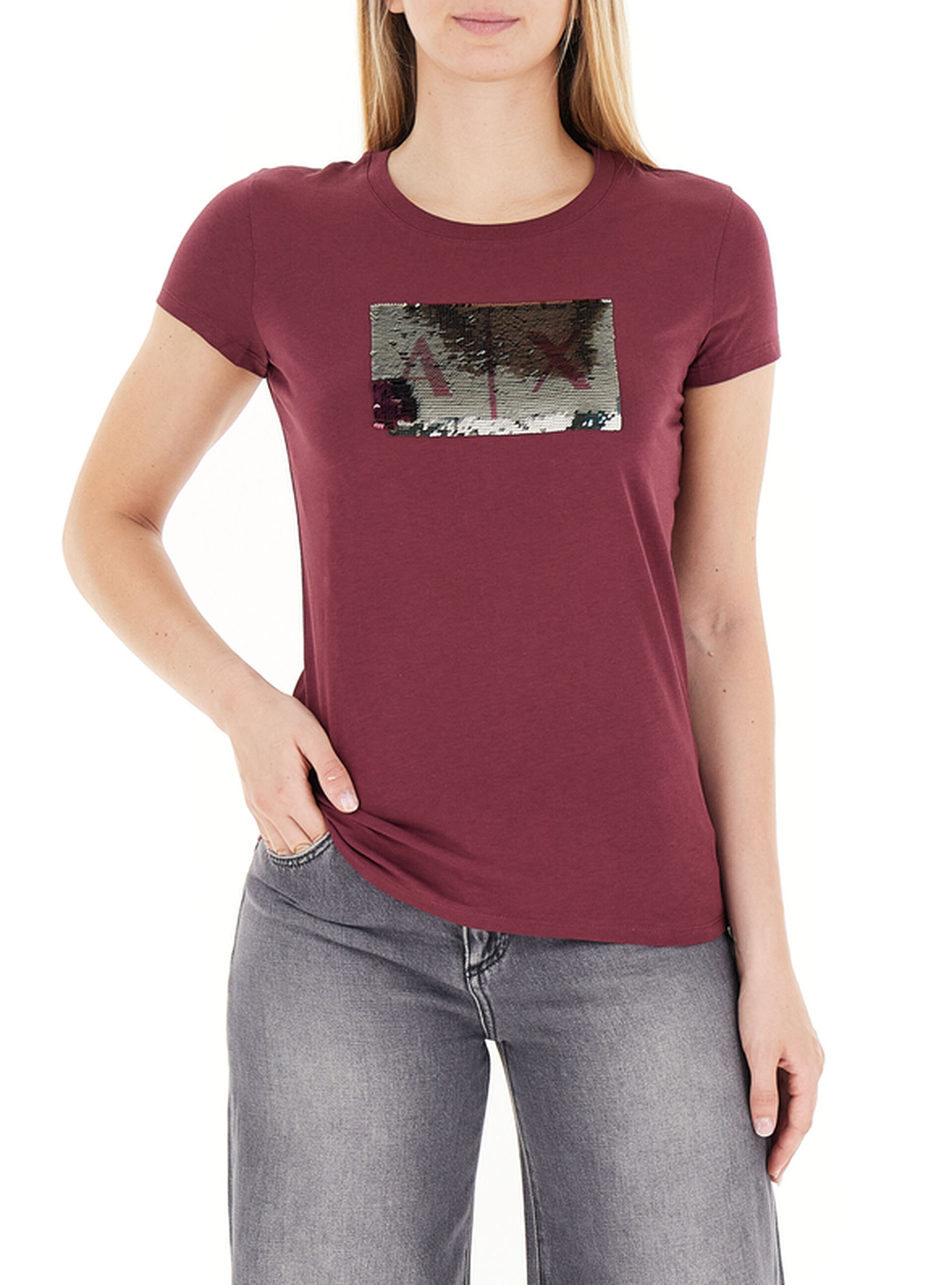 T-shirt girocollo BORDEAUX
