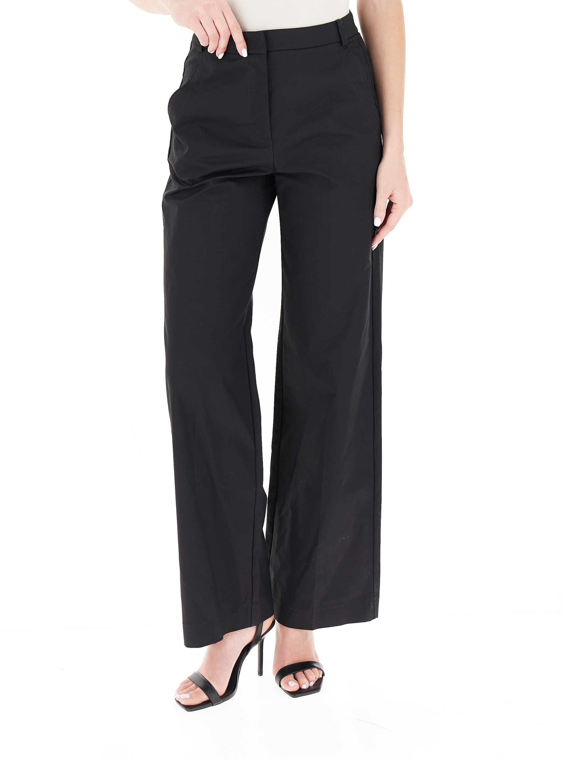 Pantalone wide leg NERO