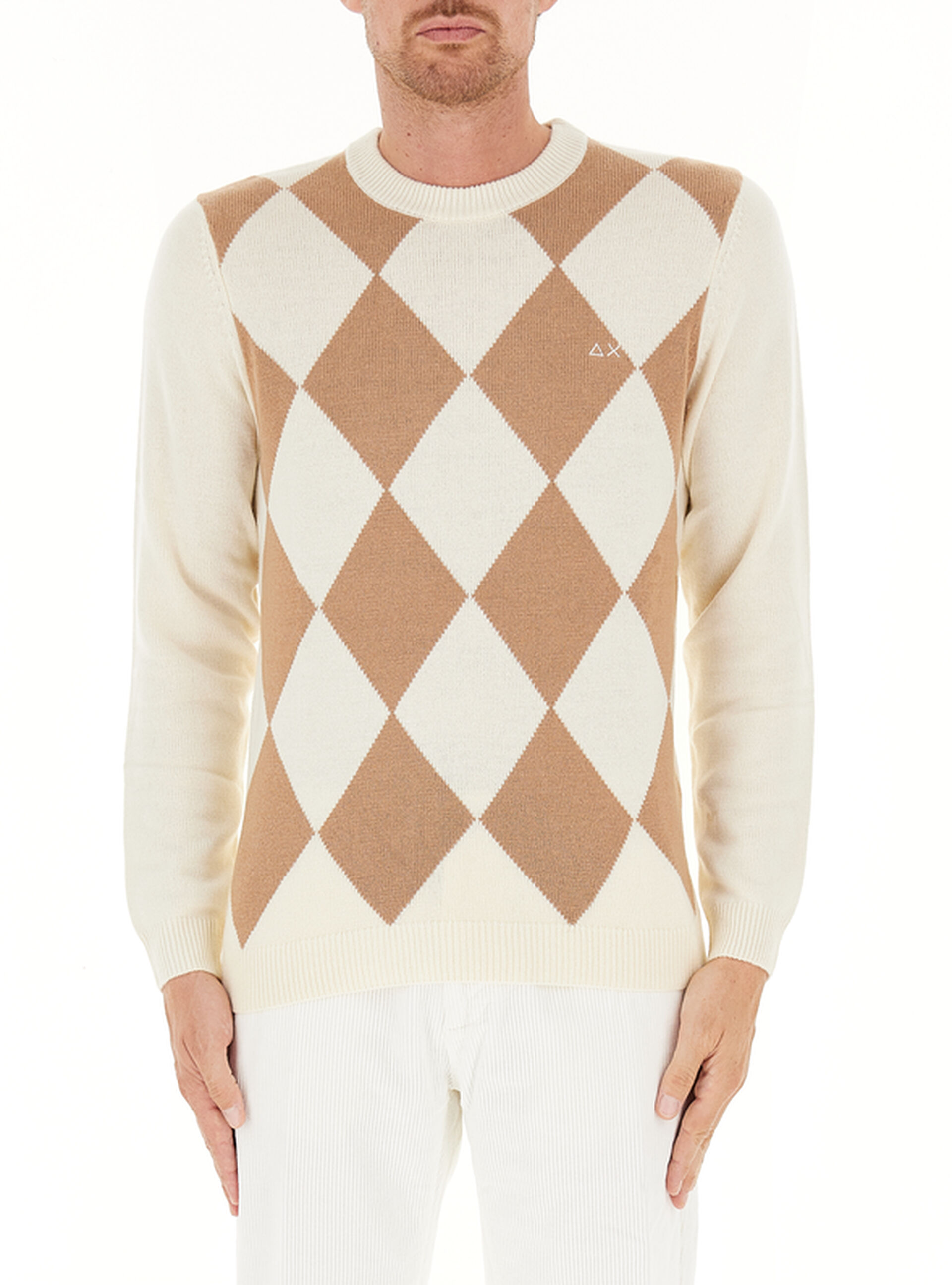 SUN68 Maglione misto lana BIANCO