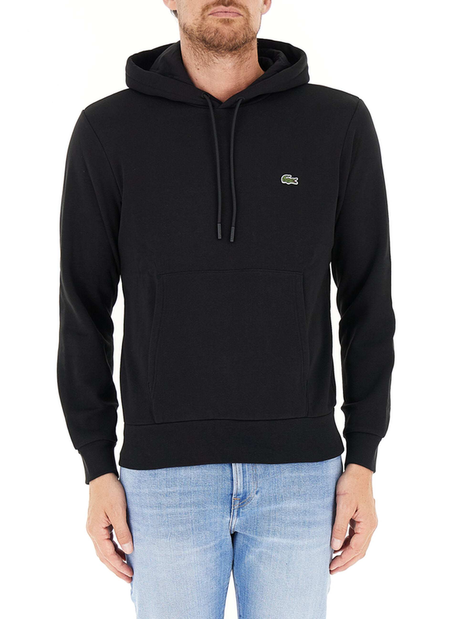 Lacoste Felpa con cappuccio NERO