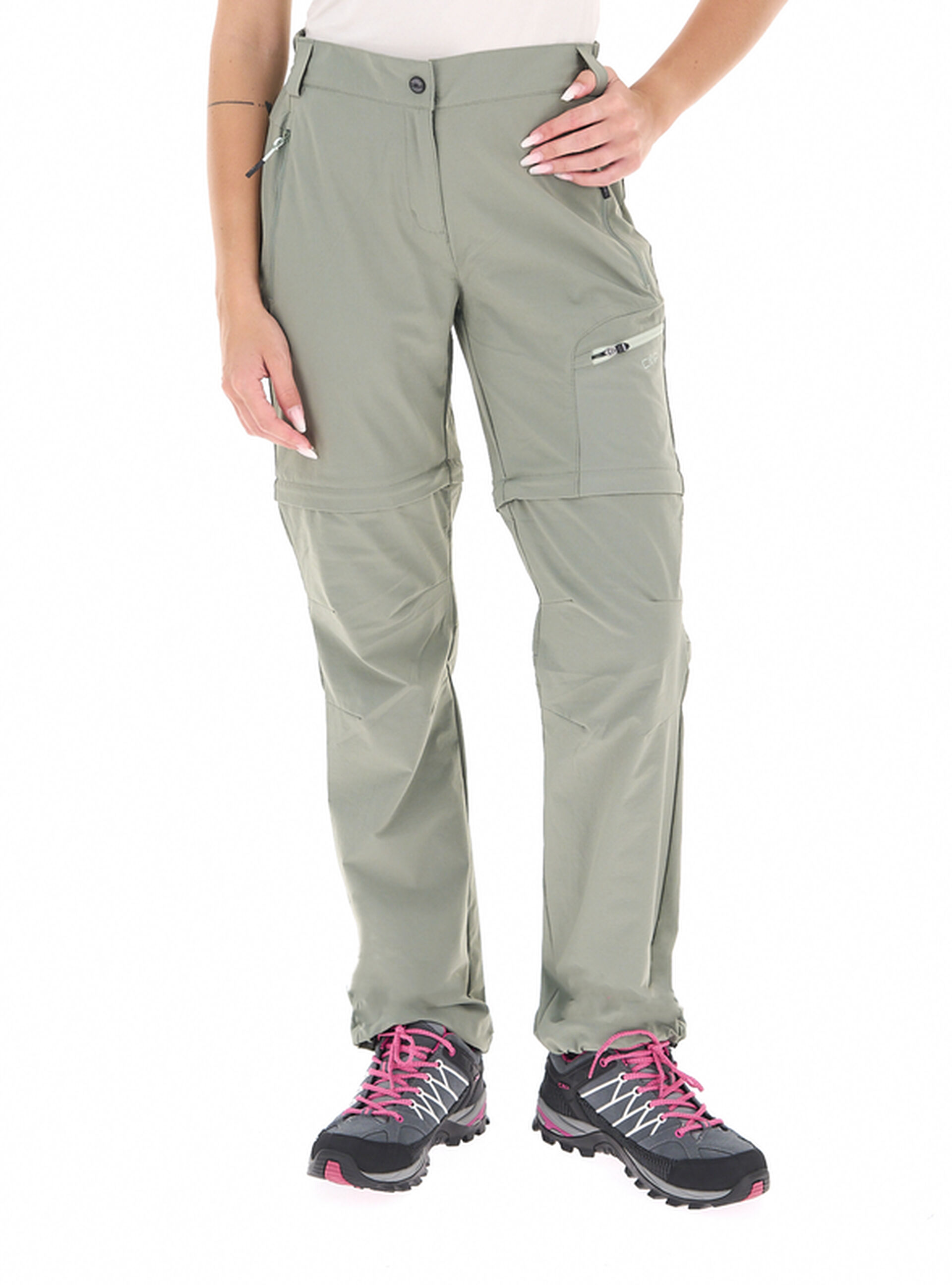 CMP Pantalone Zip-off SALVIA 36