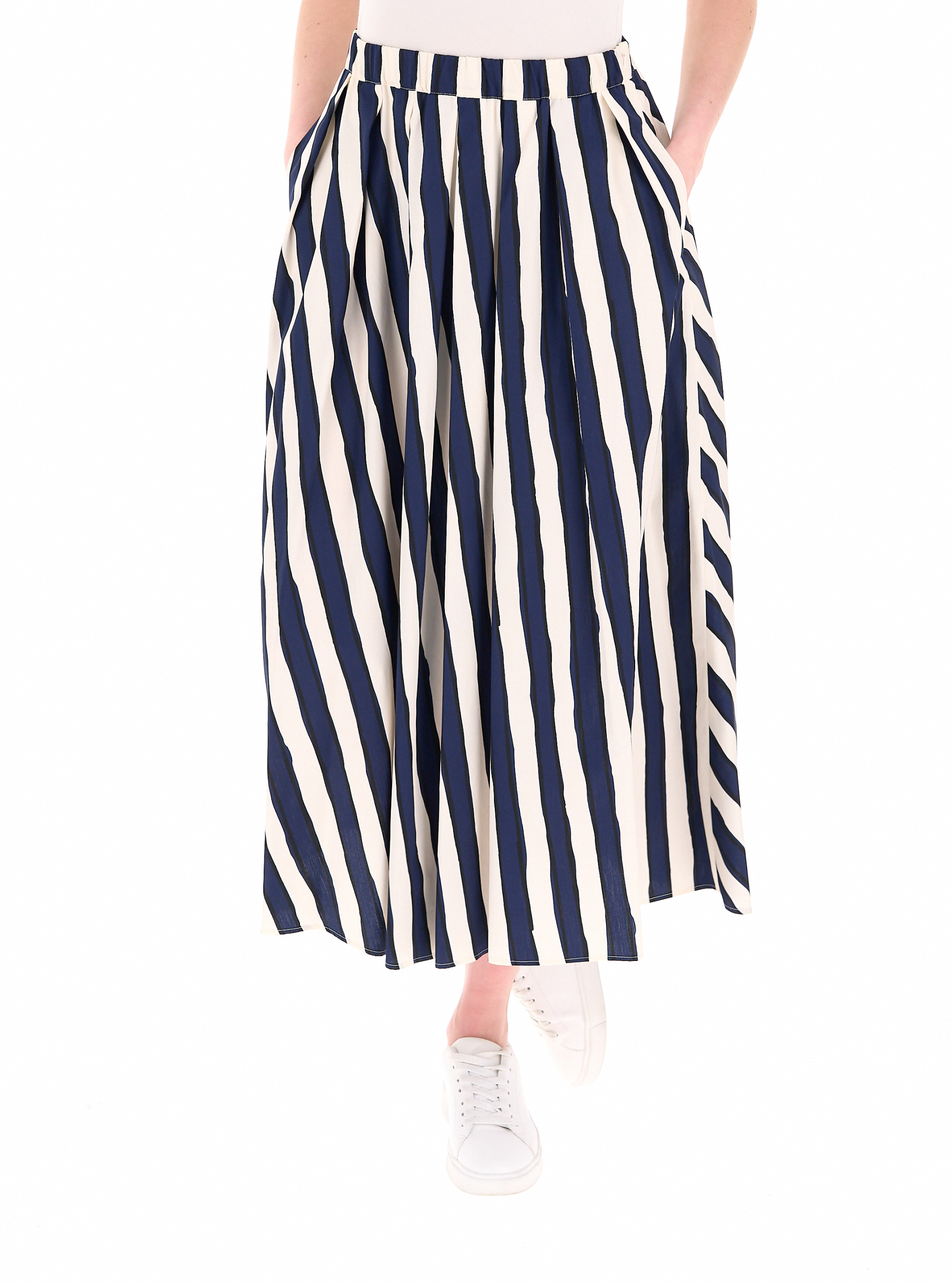 Gonna in cotone BLU NAVY 42