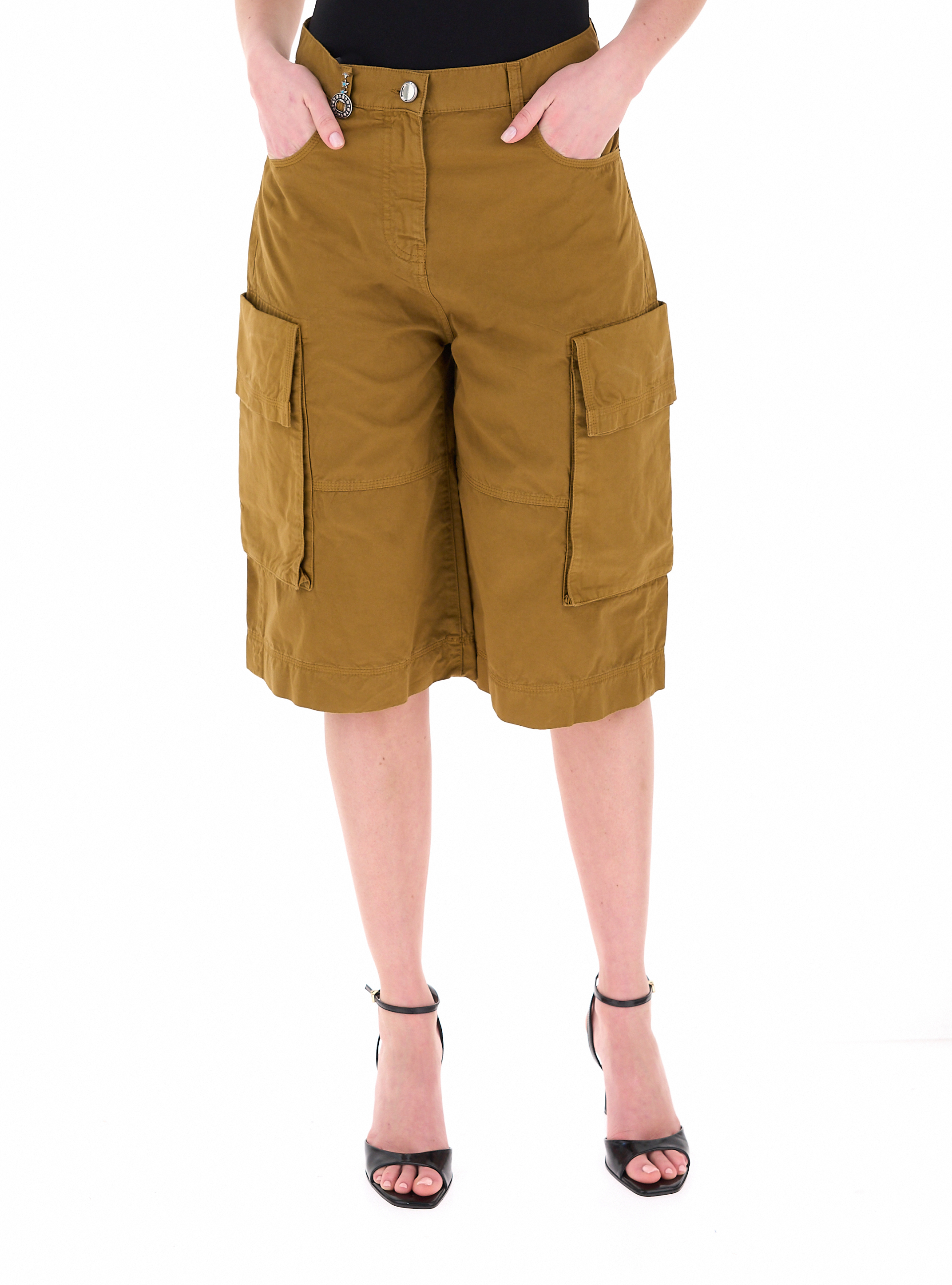 Pinko Bermuda in cotone CAMMELLO