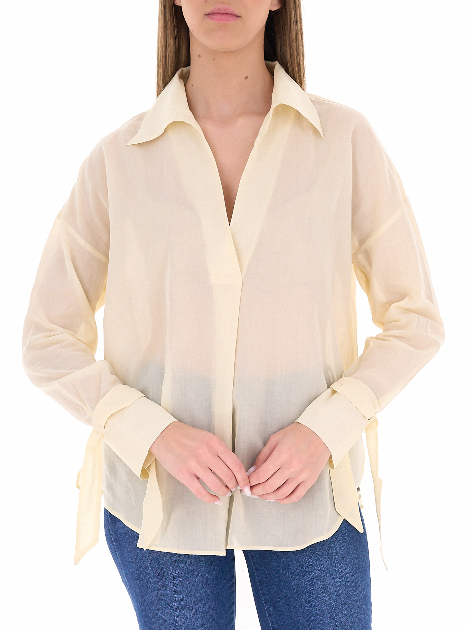 Blusa scollo a V VANIGLIA