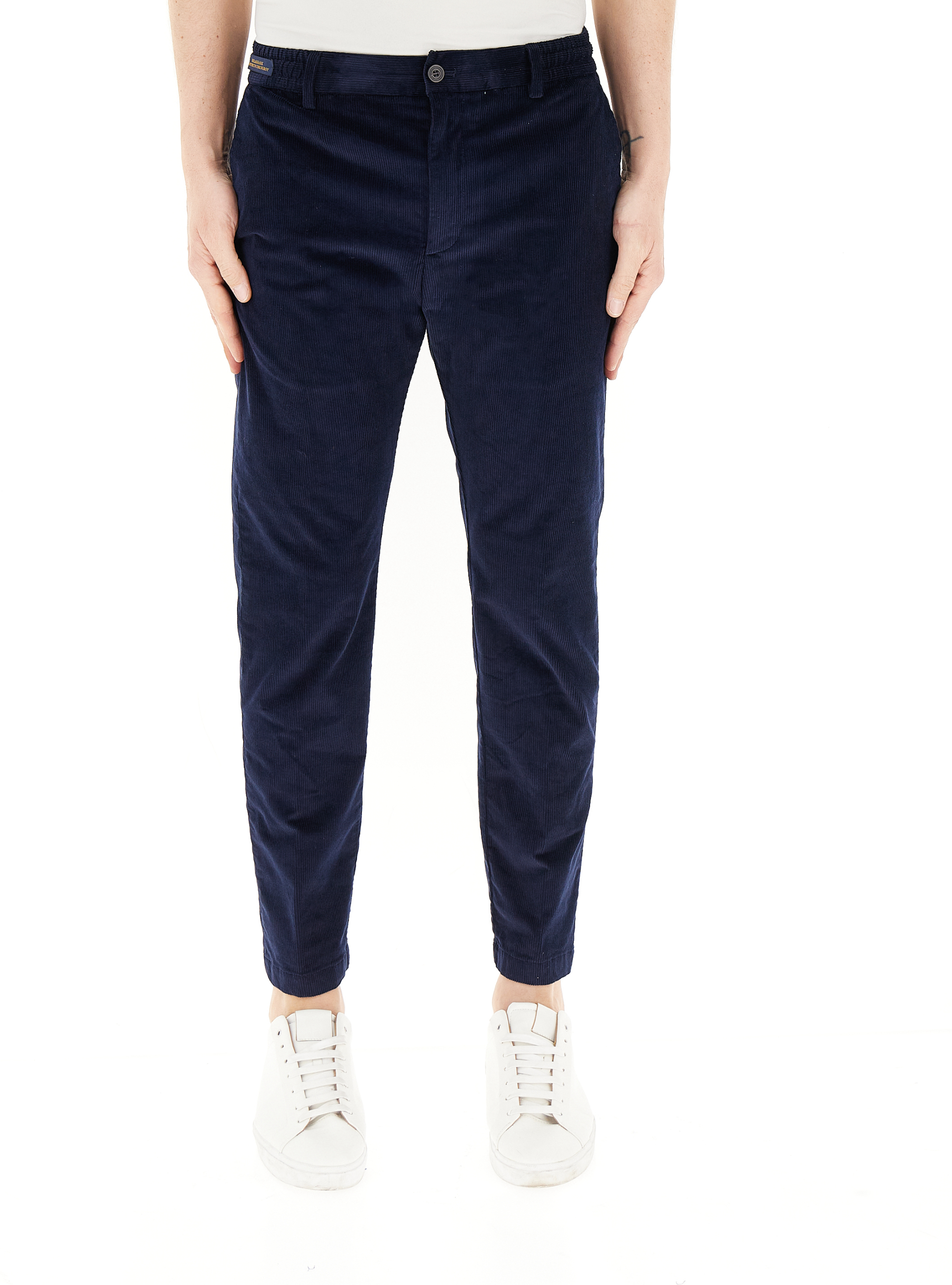 Pantalone velluto costine BLU NAVY