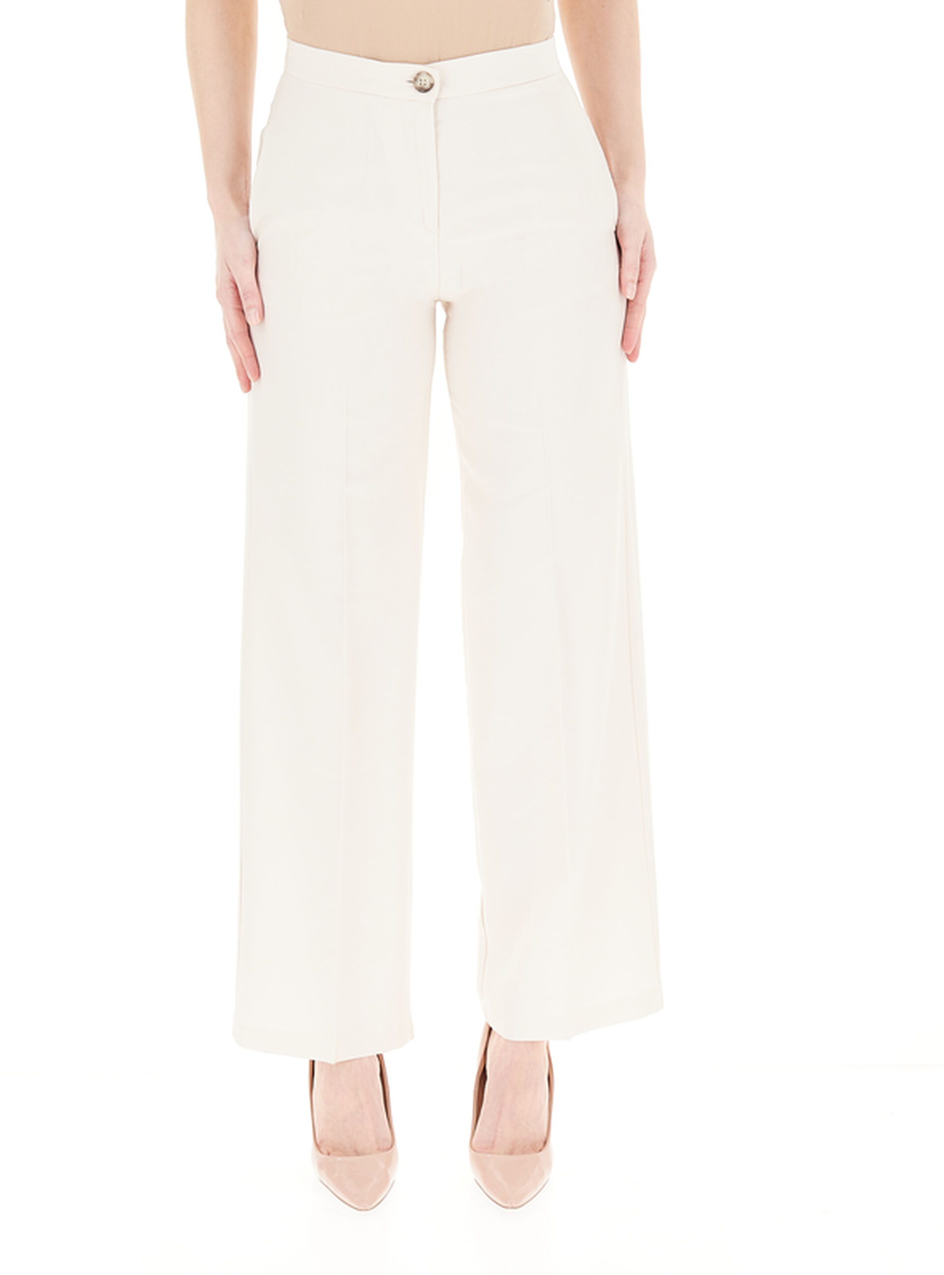 VICOLO Pantalone wide leg AVORIO
