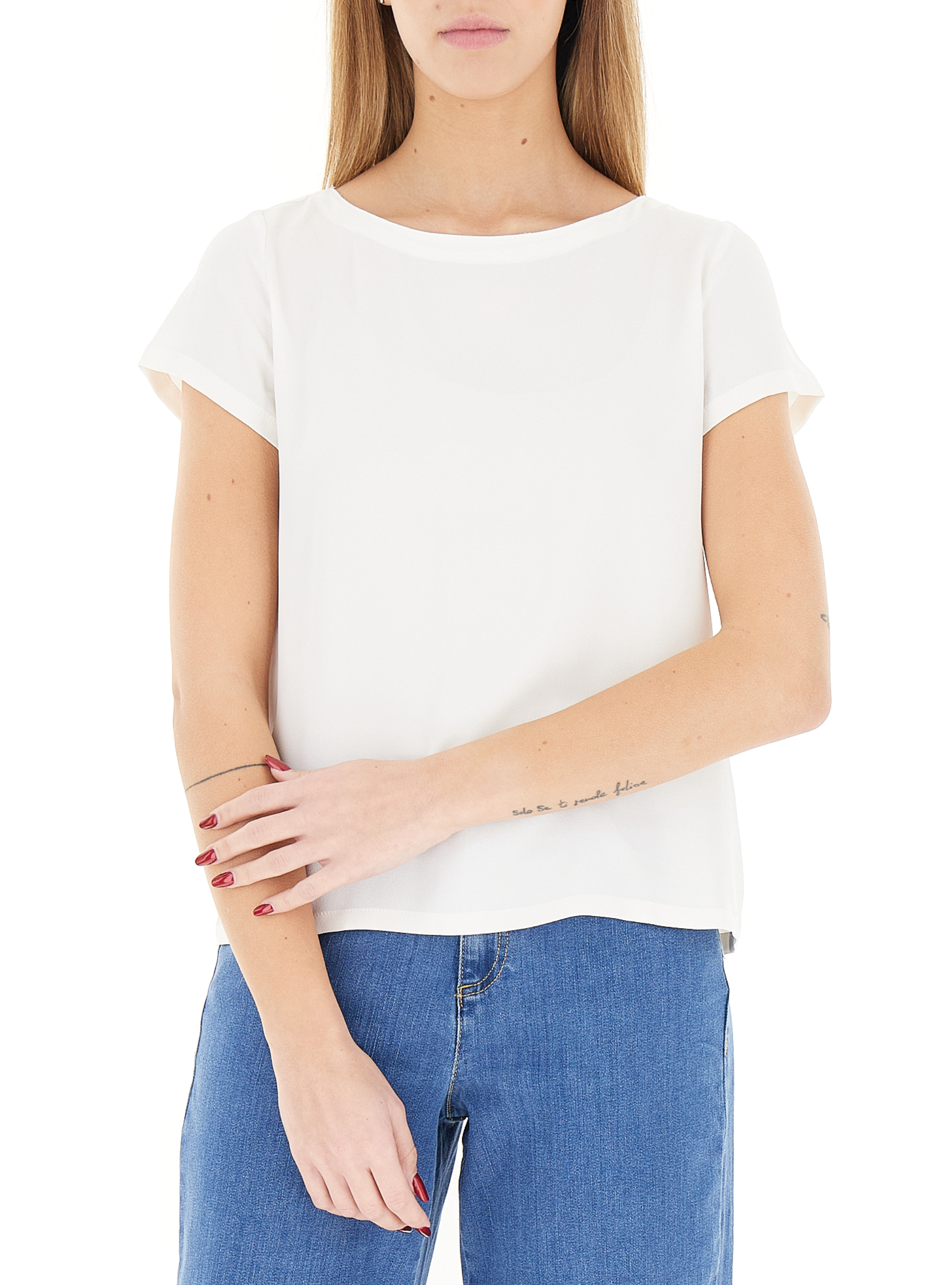 Blusa misto seta PANNA