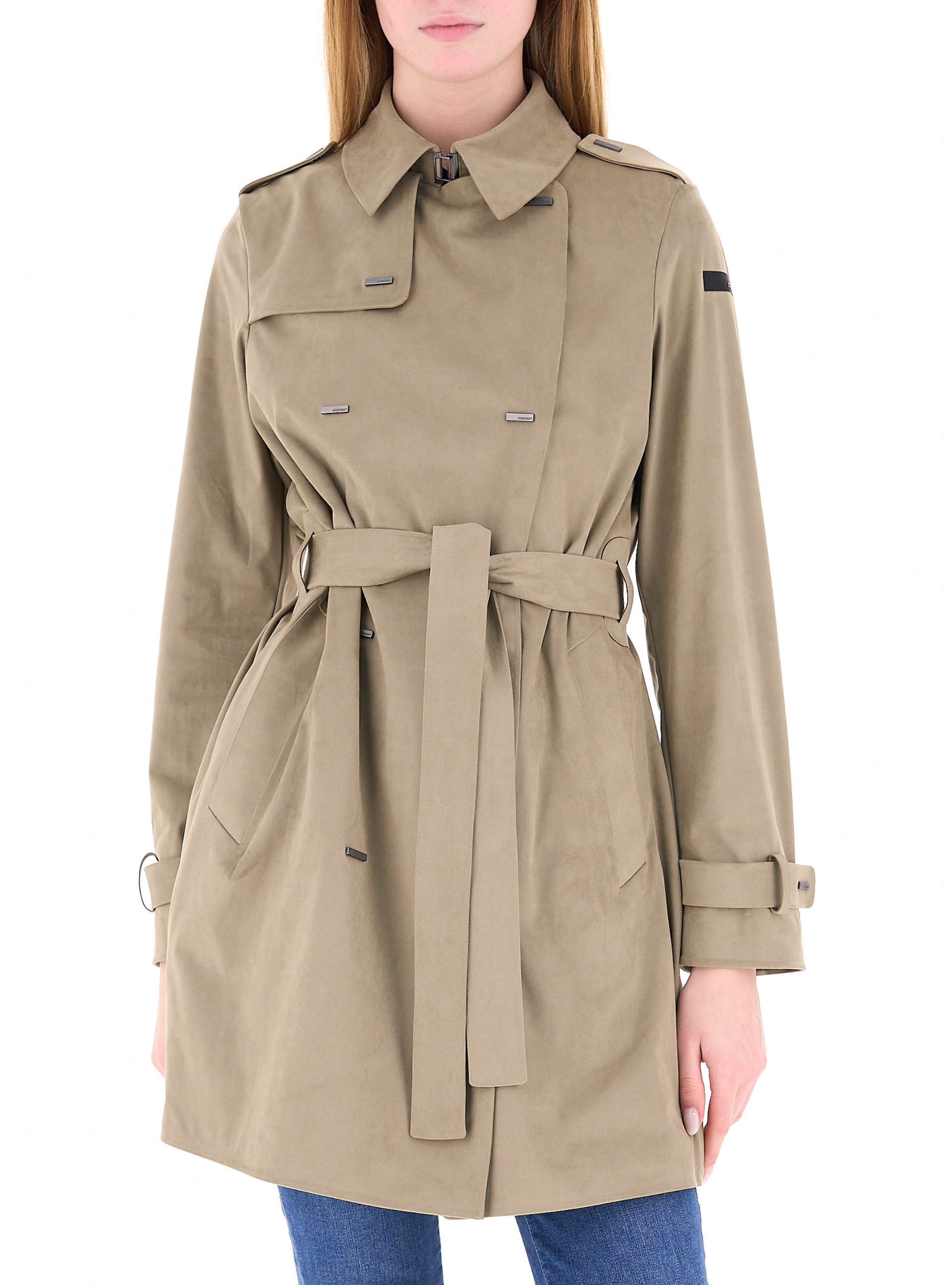 Trench effetto scamosciato BEIGE