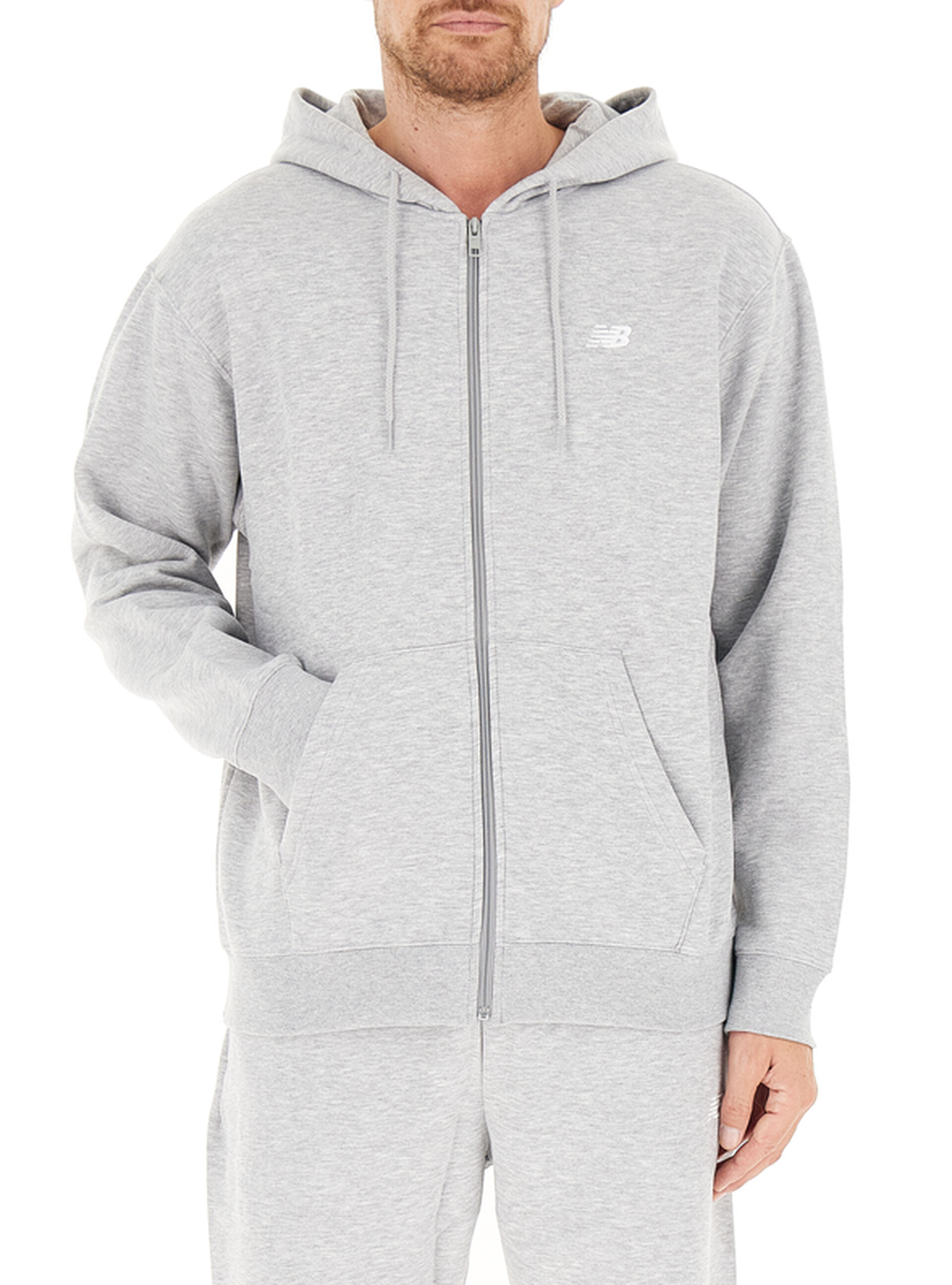 Felpa con zip GRIGIO CHIARO XS