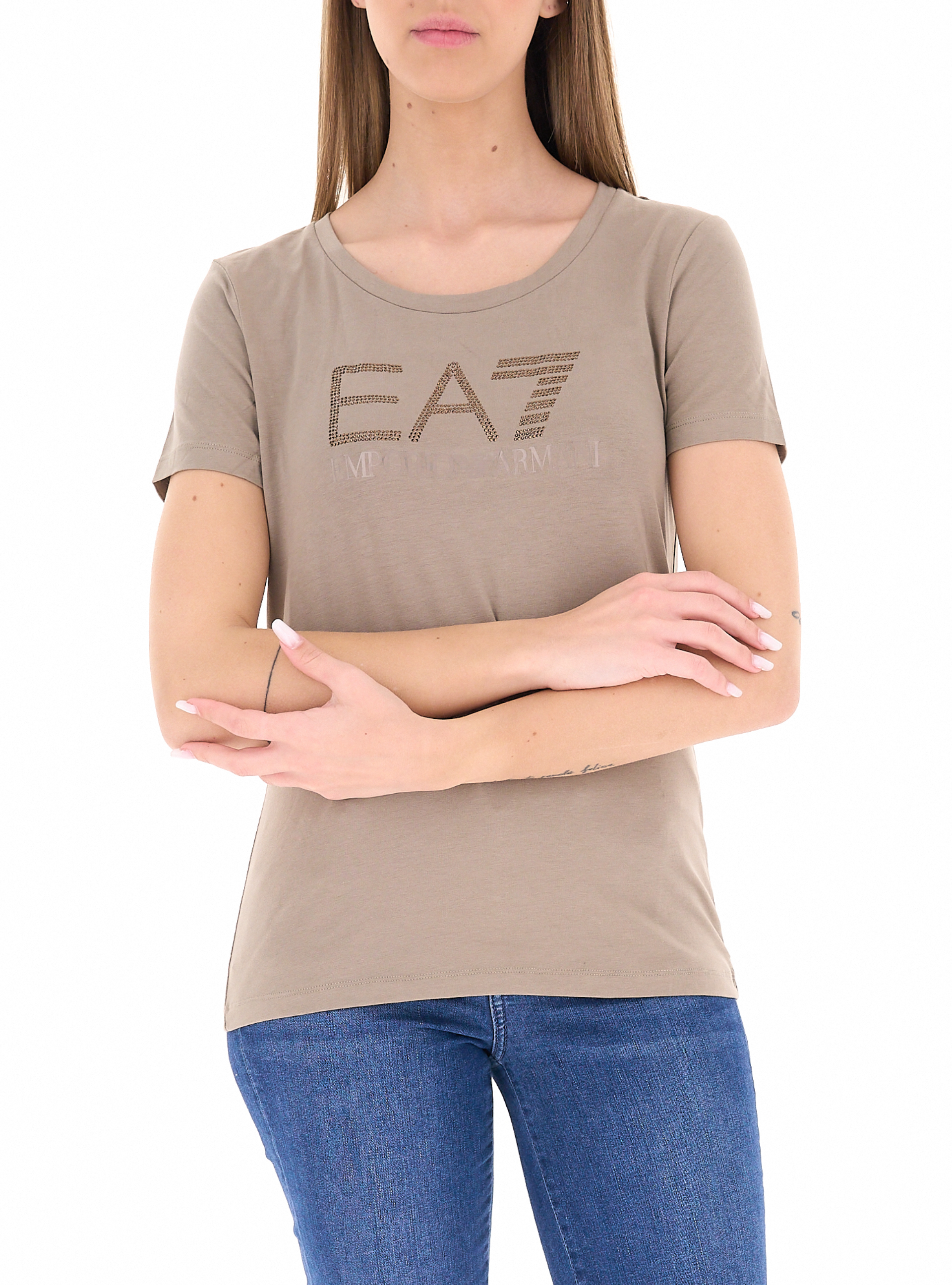 T-shirt girocollo CAMMELLO L