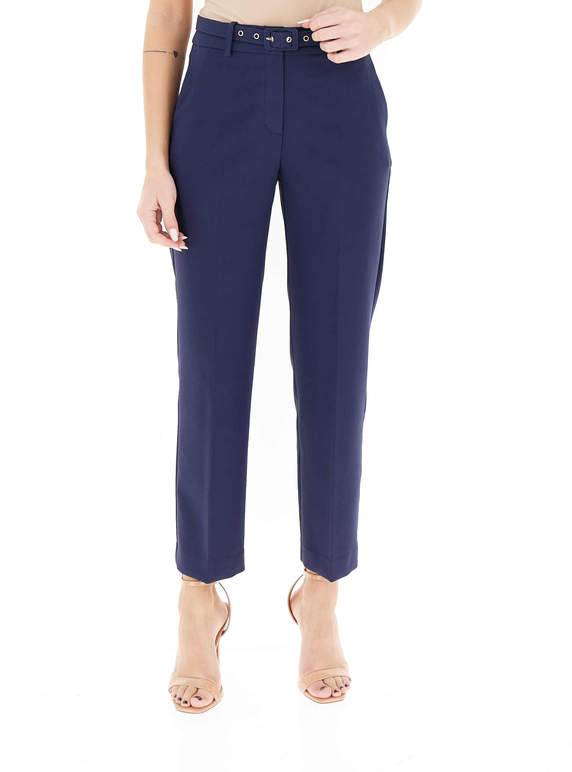 Pantalone con cintura BLU NAVY