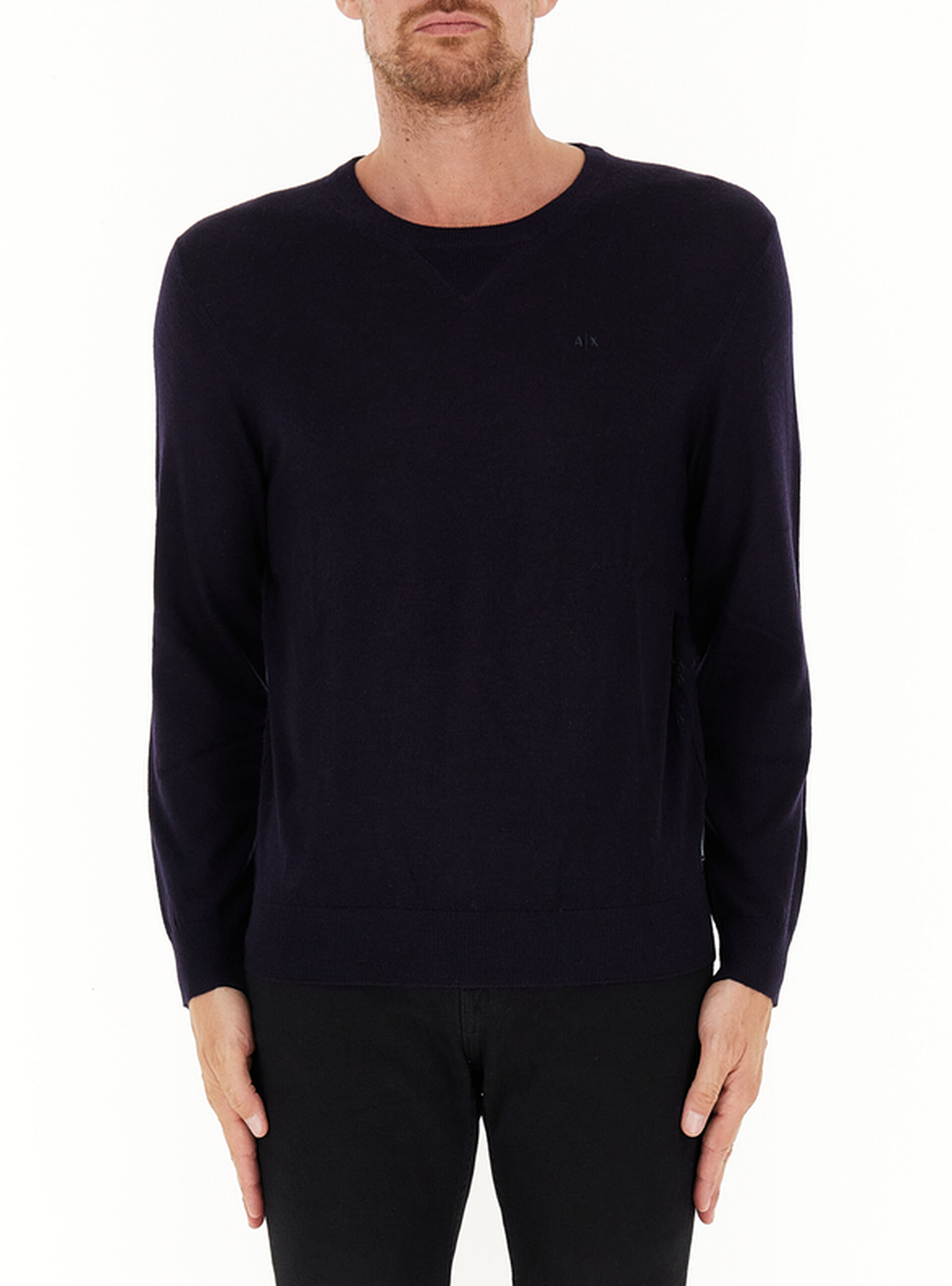 Maglia lana vergine BLU S