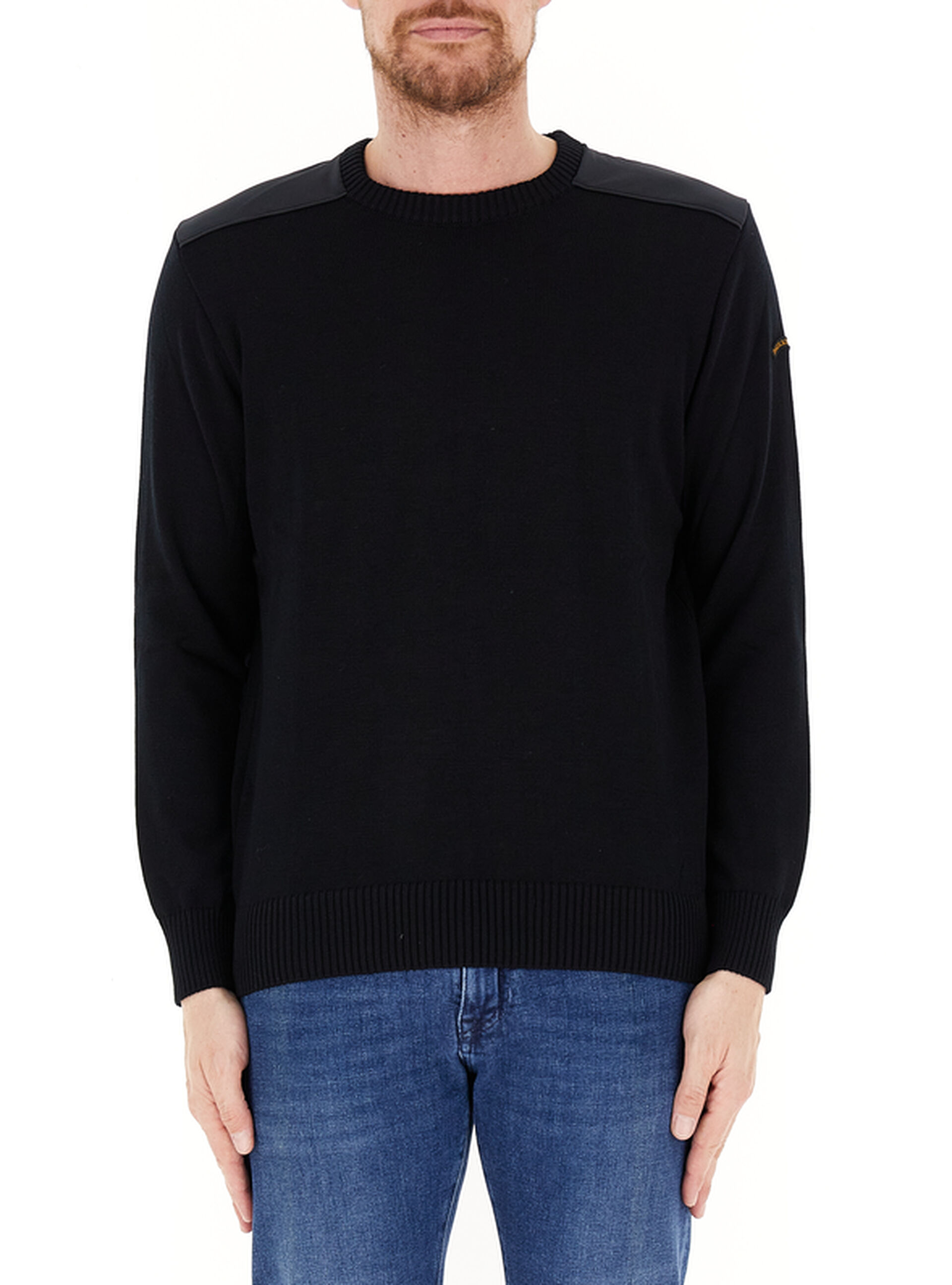 Maglione girocollo lana NERO