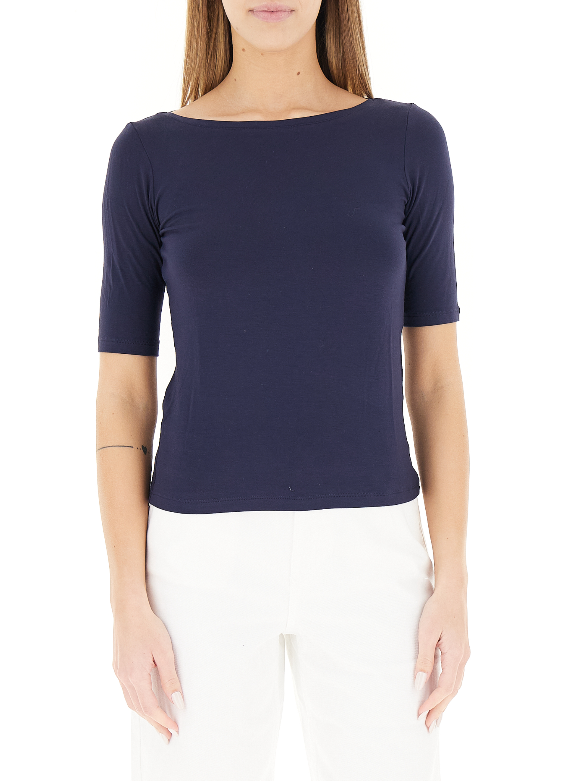 T-shirt in viscosa BLU NAVY