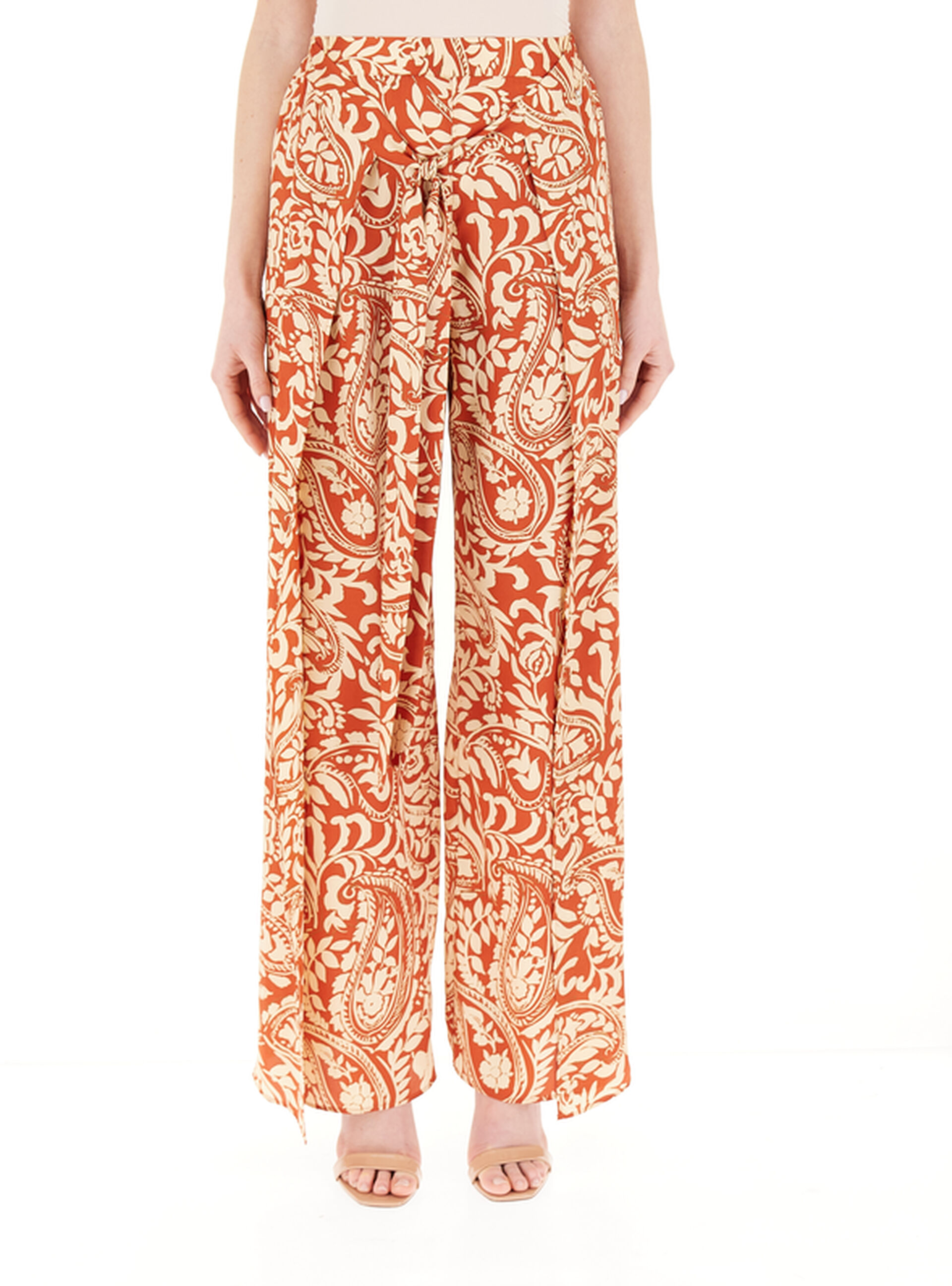 Pantalone a palazzo LIU JEANS ARANCIONE 44