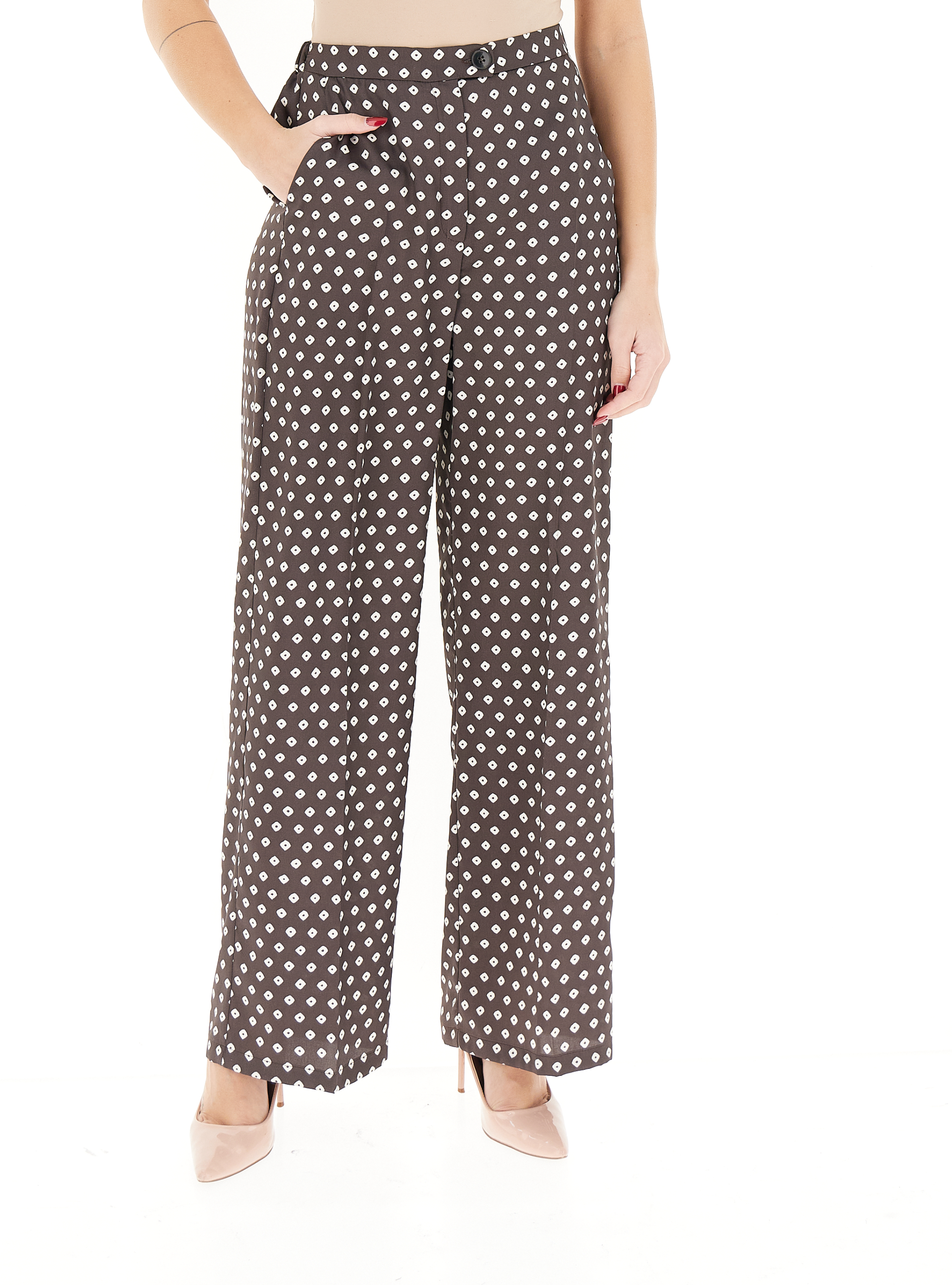 Pantalone in fantasia MARRONE 48