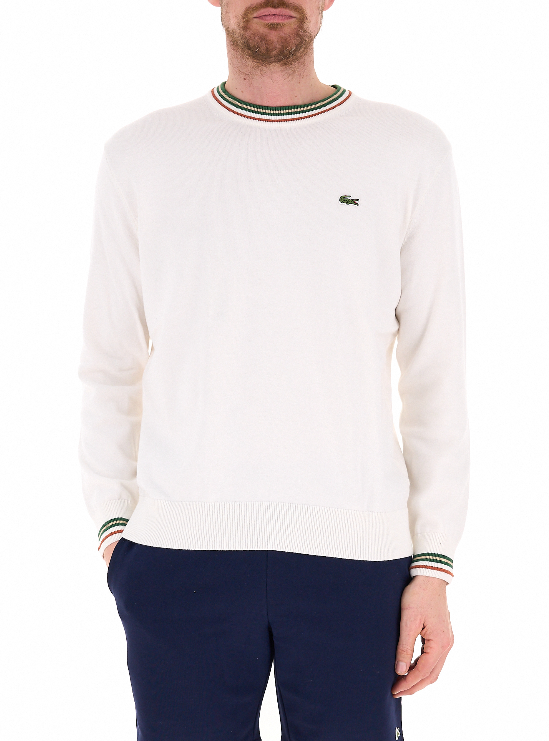 Lacoste Maglia in cotone PANNA
