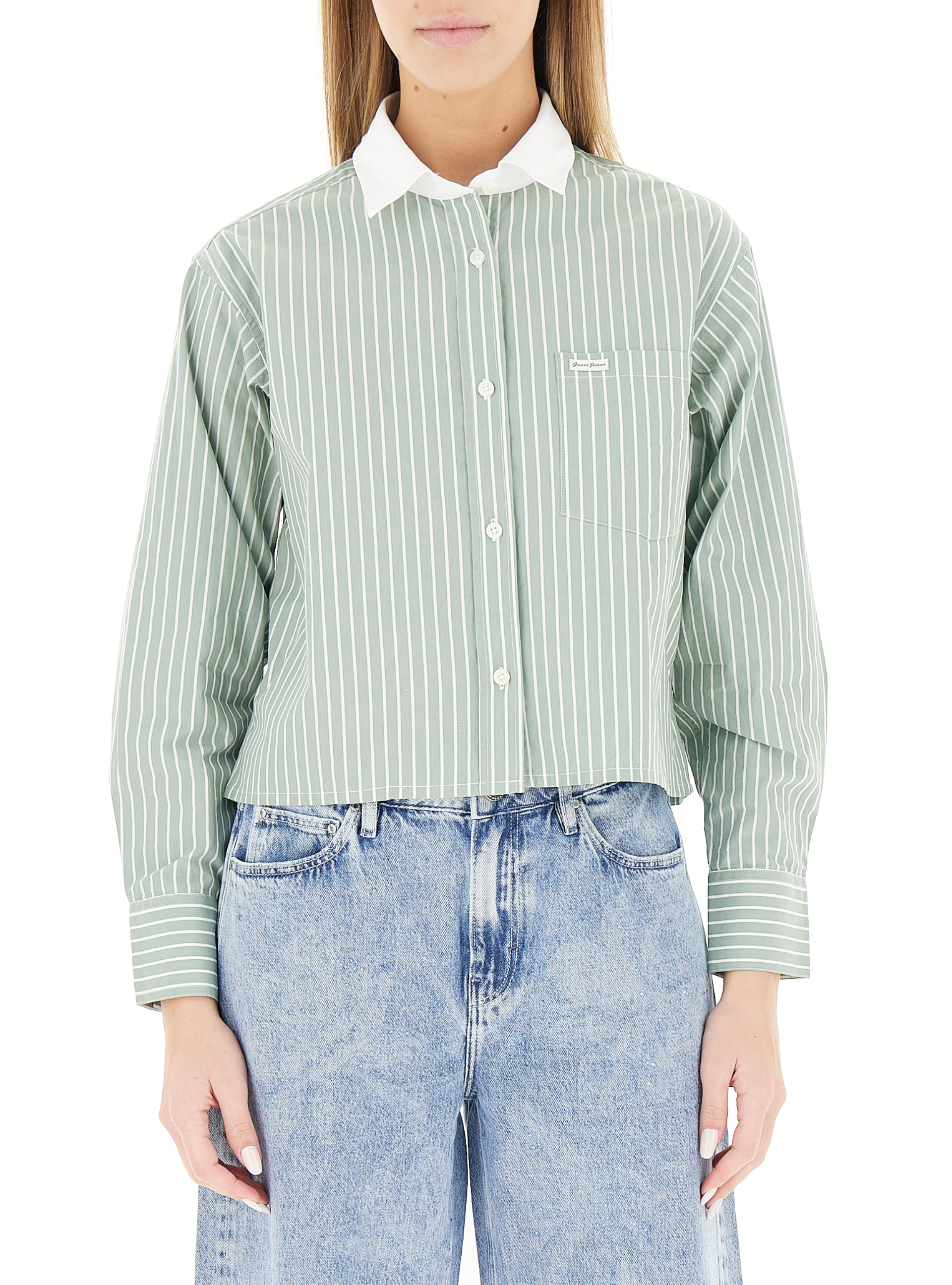 GUESS JEANS Camicia a righe SALVIA