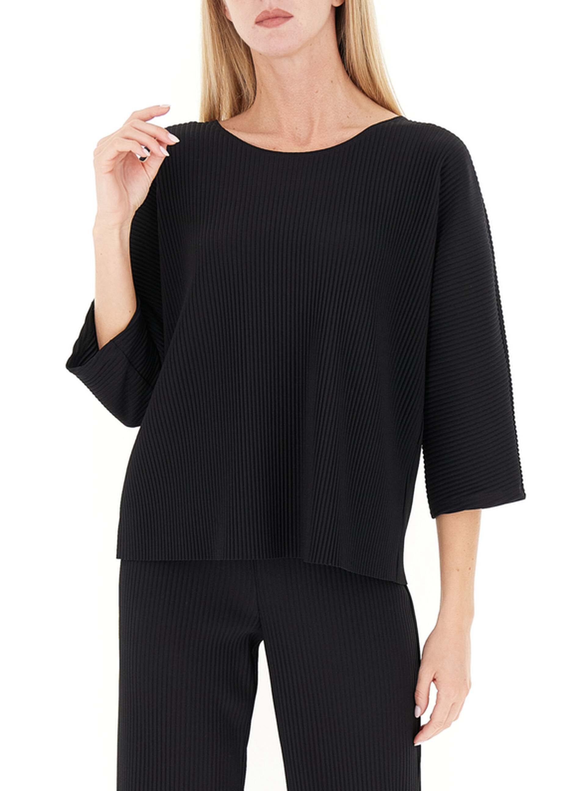 Maglia a costine NERO 42