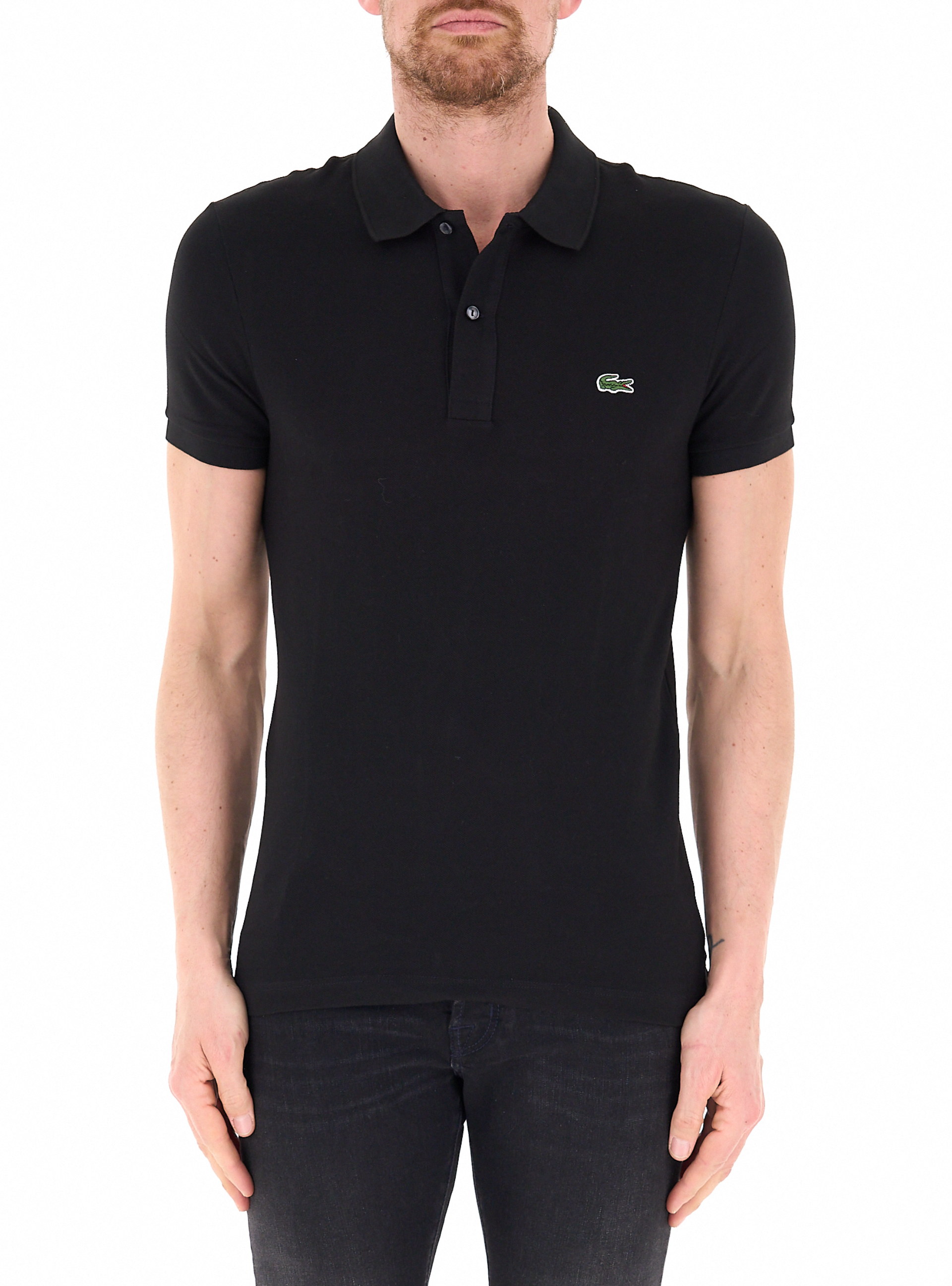 Lacoste Polo in cotone NERO 7