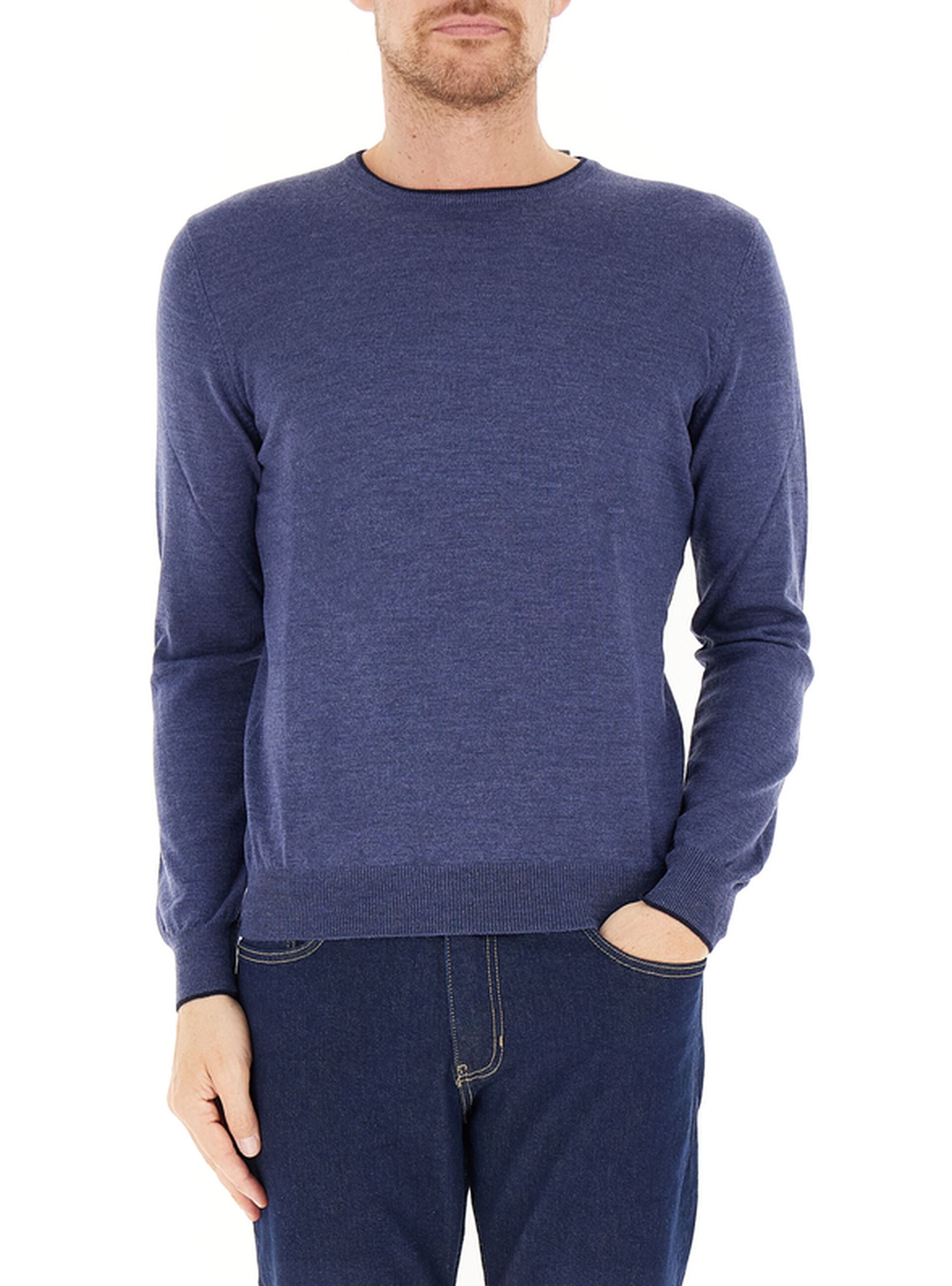 GRAN SASSO Maglia con toppe BLU 48