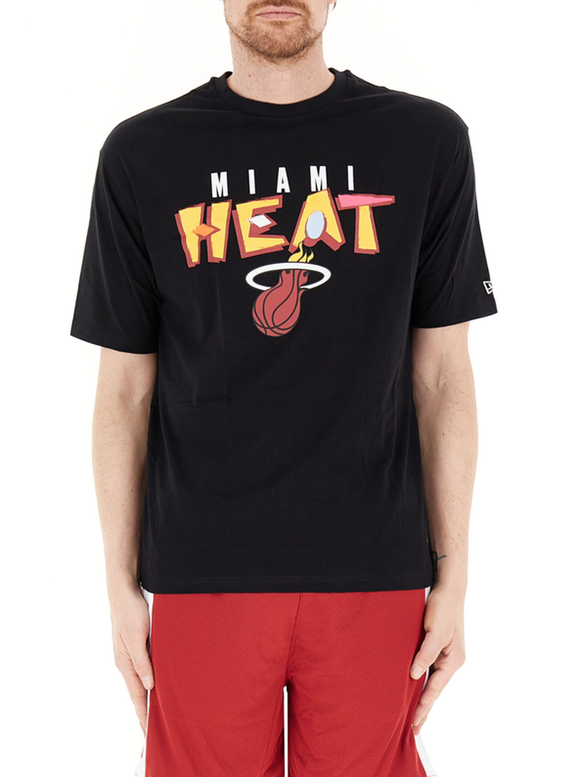 New era T-shirt in cotone NERO