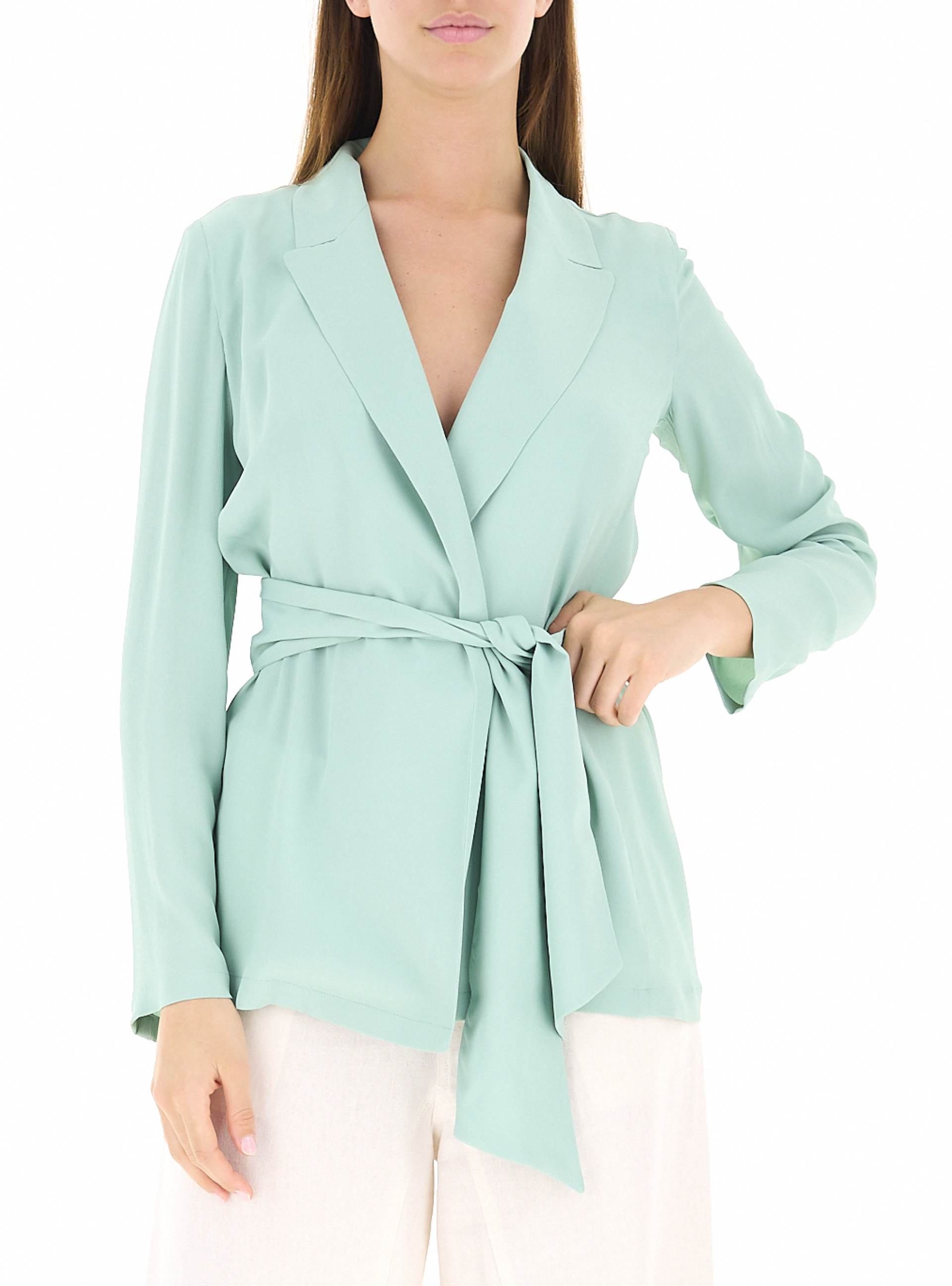 Blazer con cintura ACQUAMARINA 42