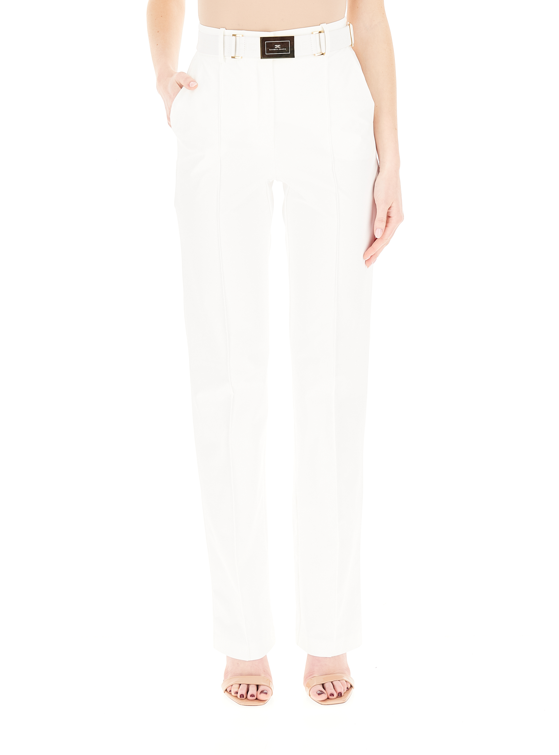 Pantalone straight leg BIANCO 42